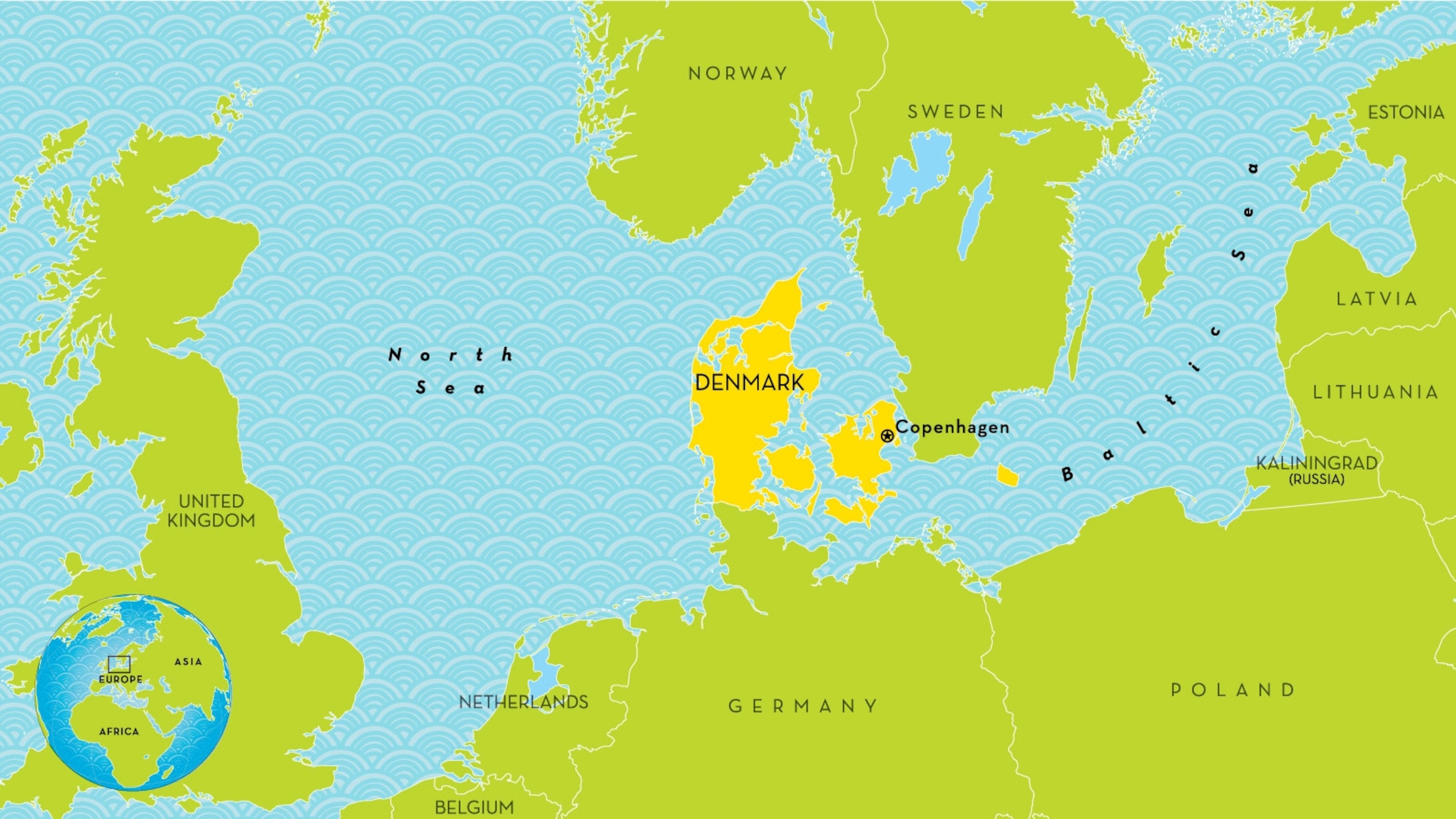 Denmark Country Map UPDT 