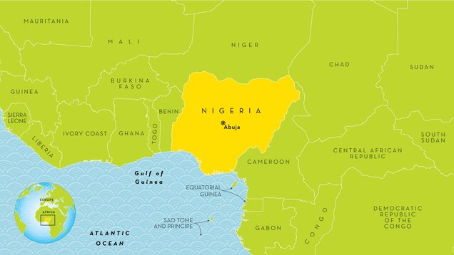 Nigeria Location On Map Nigeria