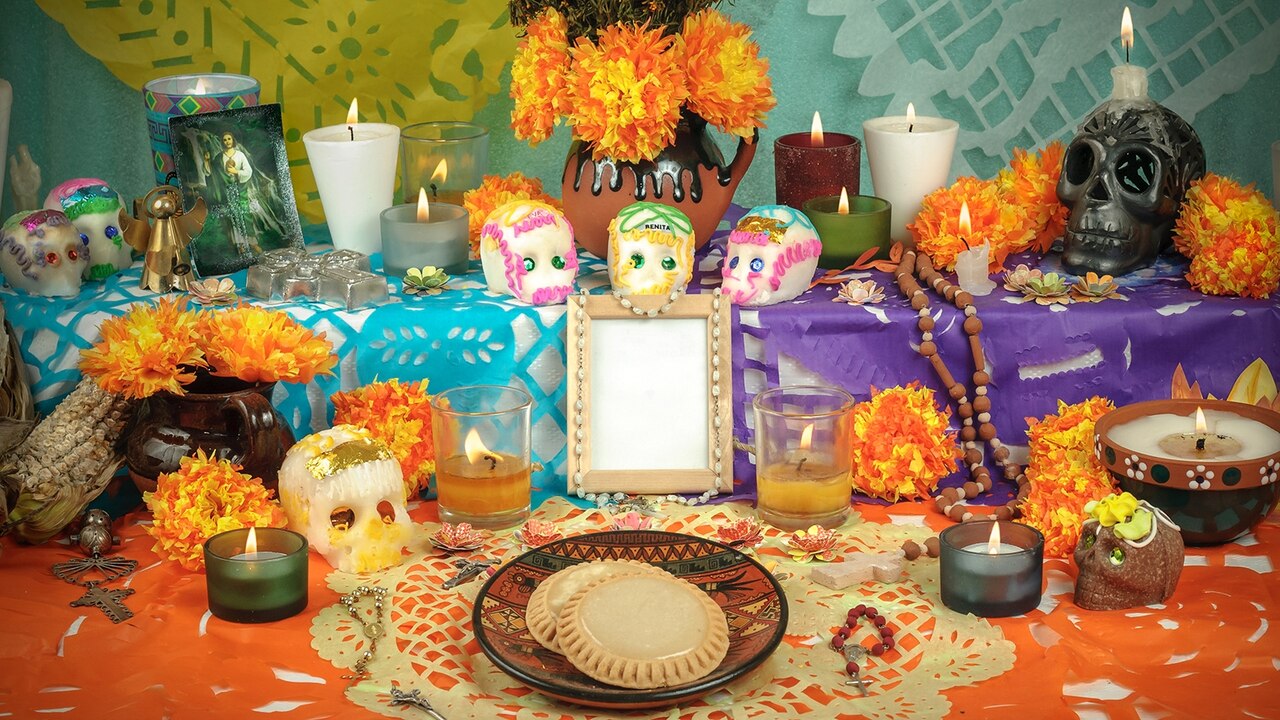 An altar shows some of a relative's favorite items.