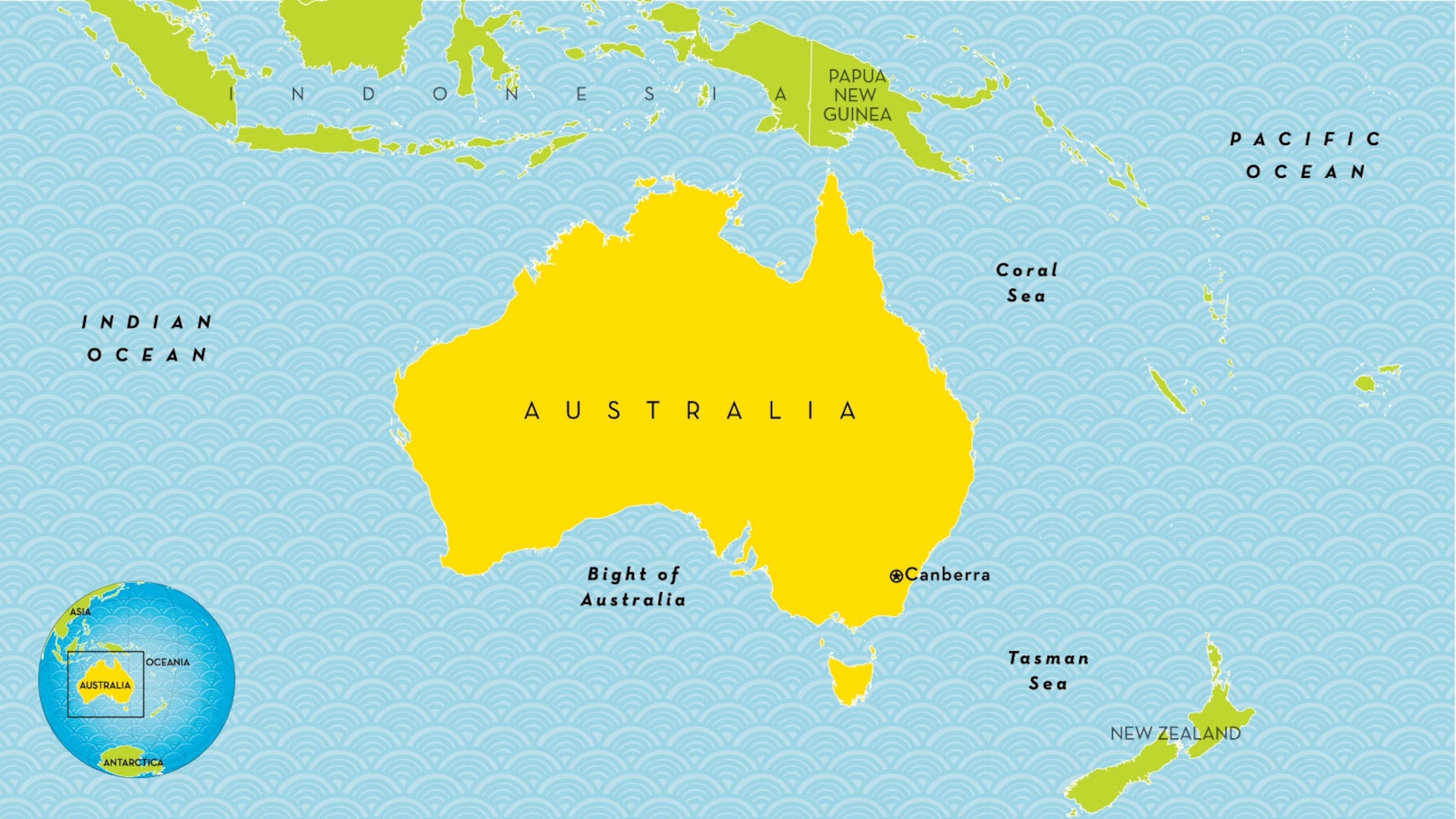 Oceans Around Australia Map - Luce Silvie