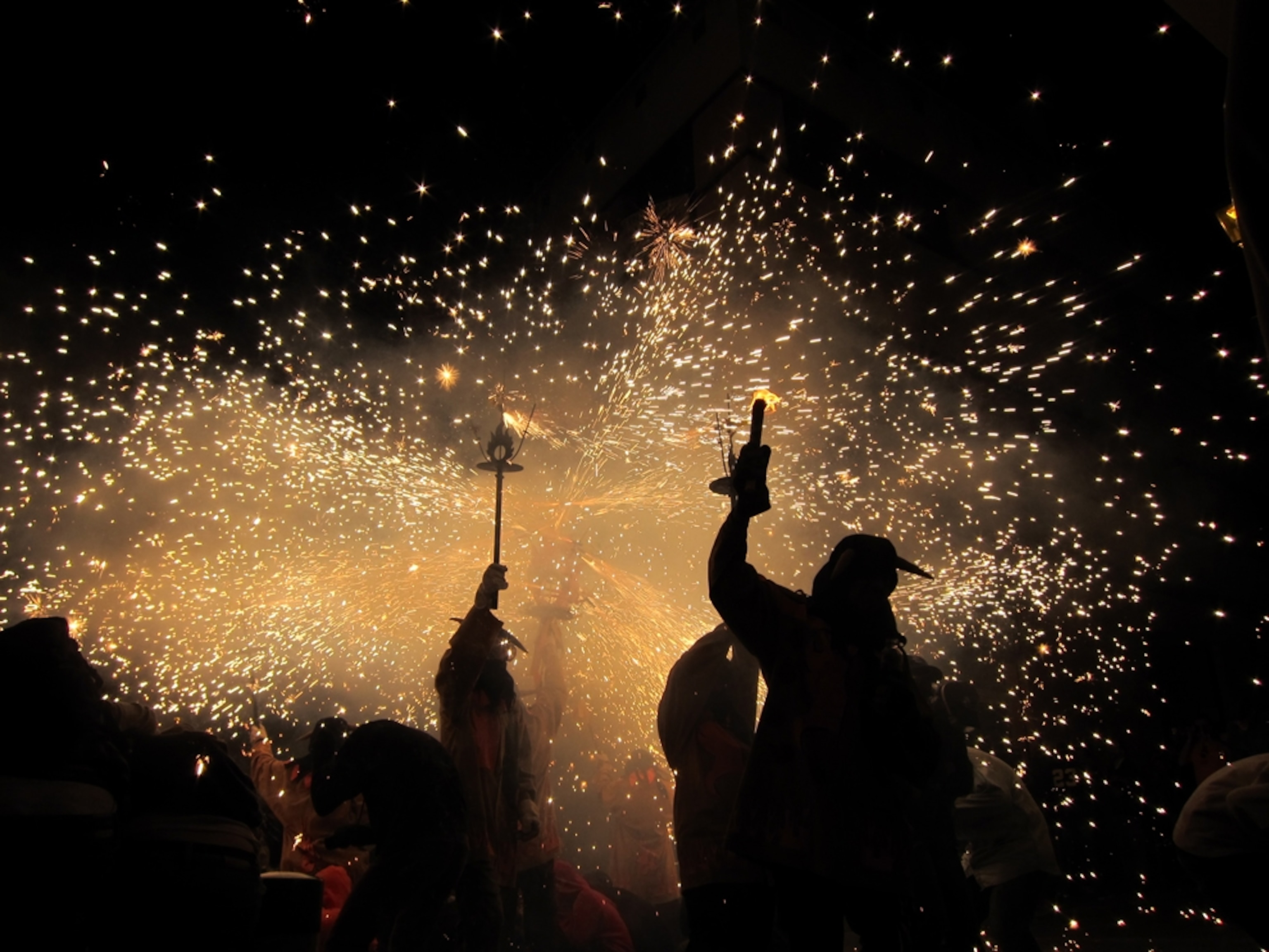 Fireworks in Barcelona, Spain