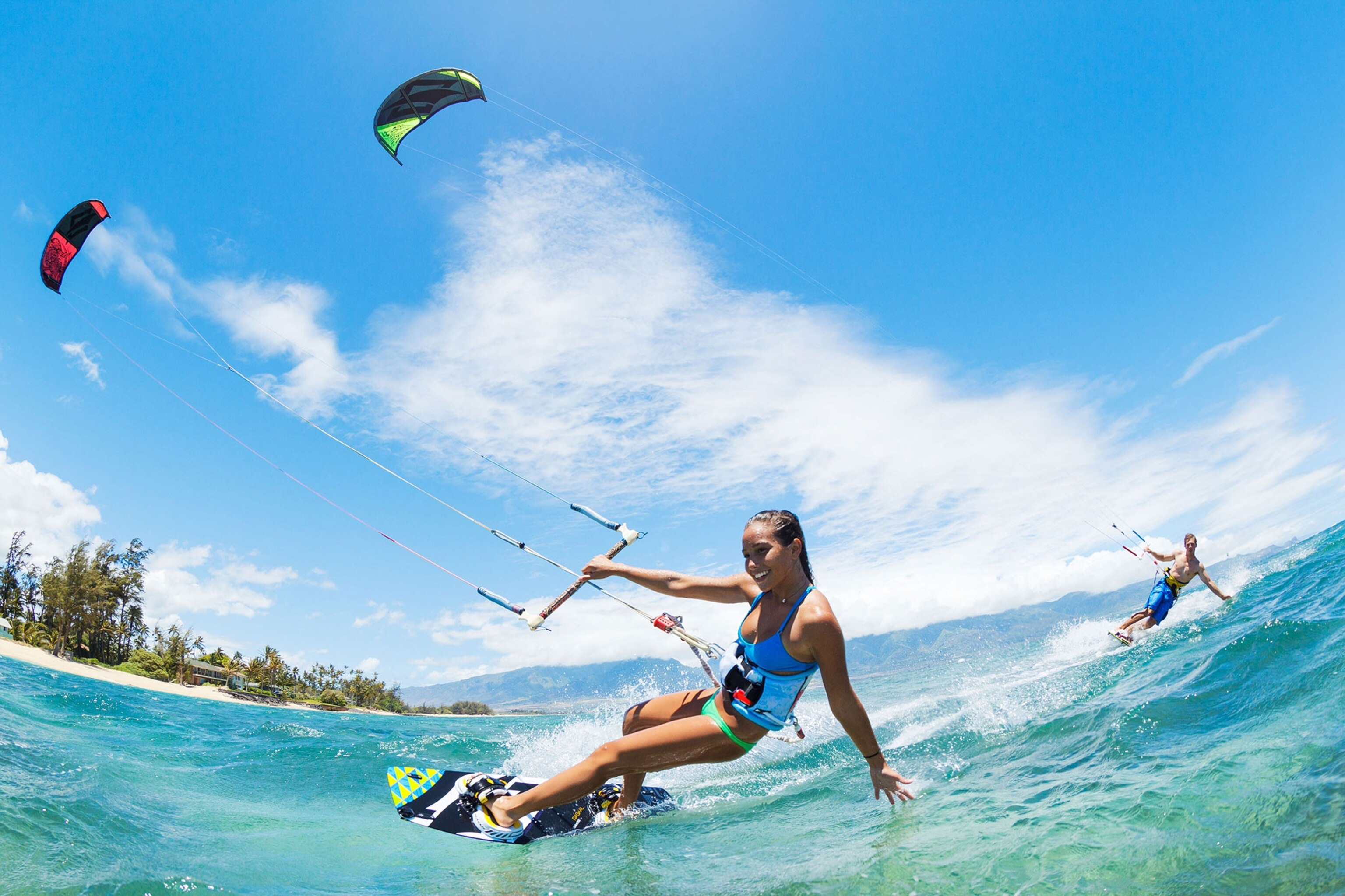 Maelstorm 4x24m Kite Lines - UHMWPE Kitesurfing Lines 1000lb Strength With Line Adjusters