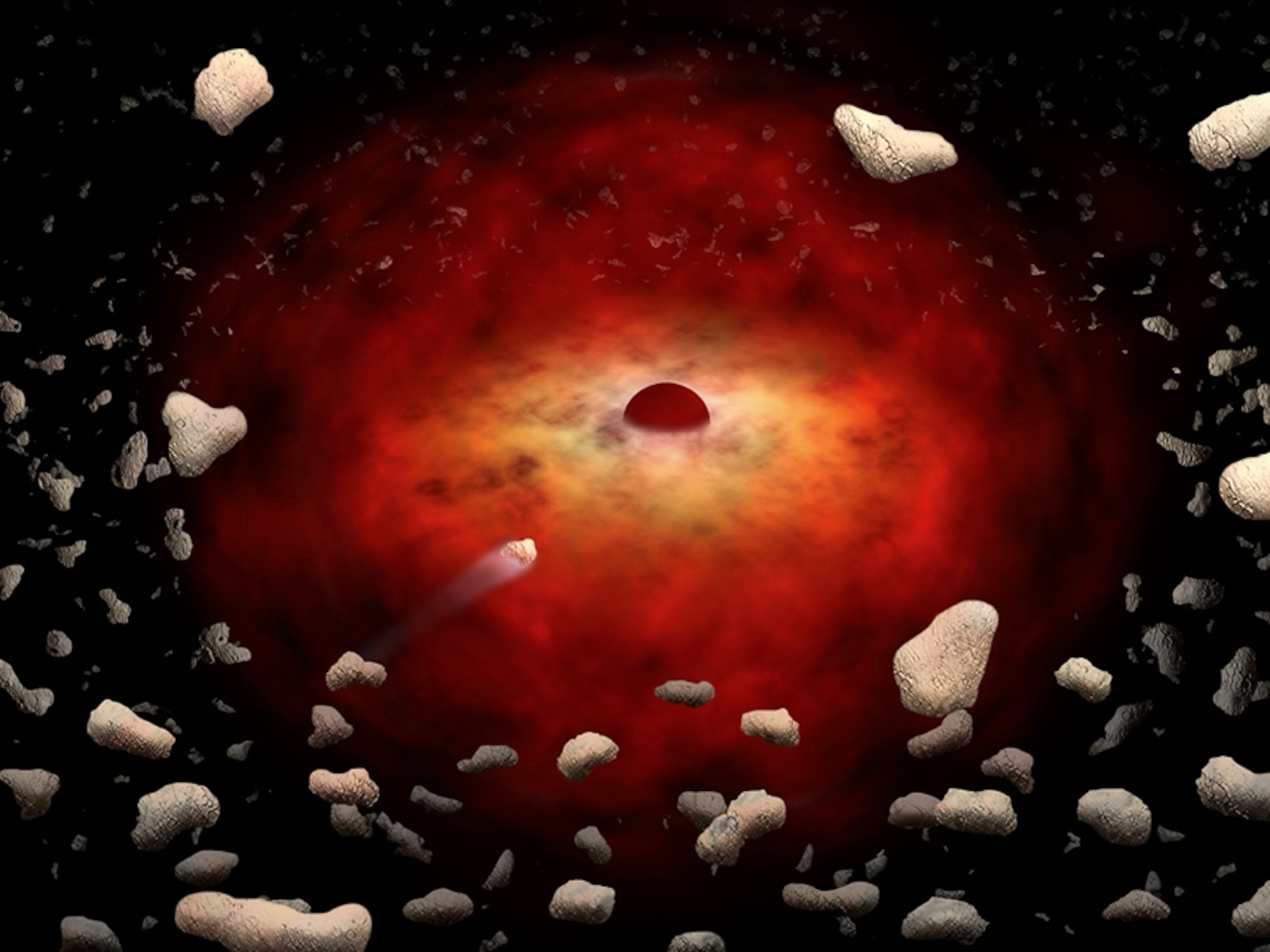 A Swarm of Asteroids in Front of the Milky Way Galaxy Stock Illustration -  Illustration of crater, catastrophe: 112968004