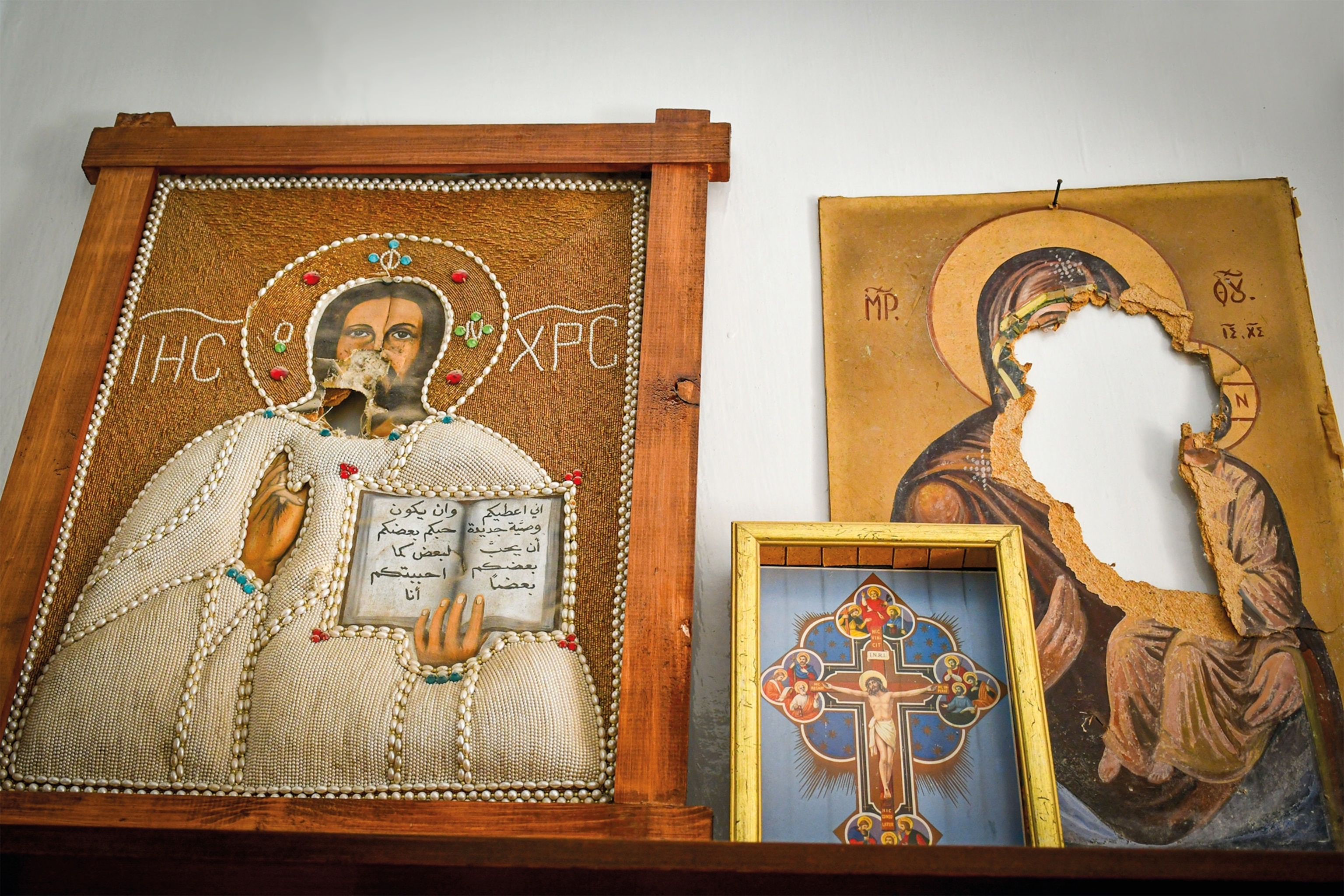 Christian images from one of Maaloula’s Greek Orthodox churches.