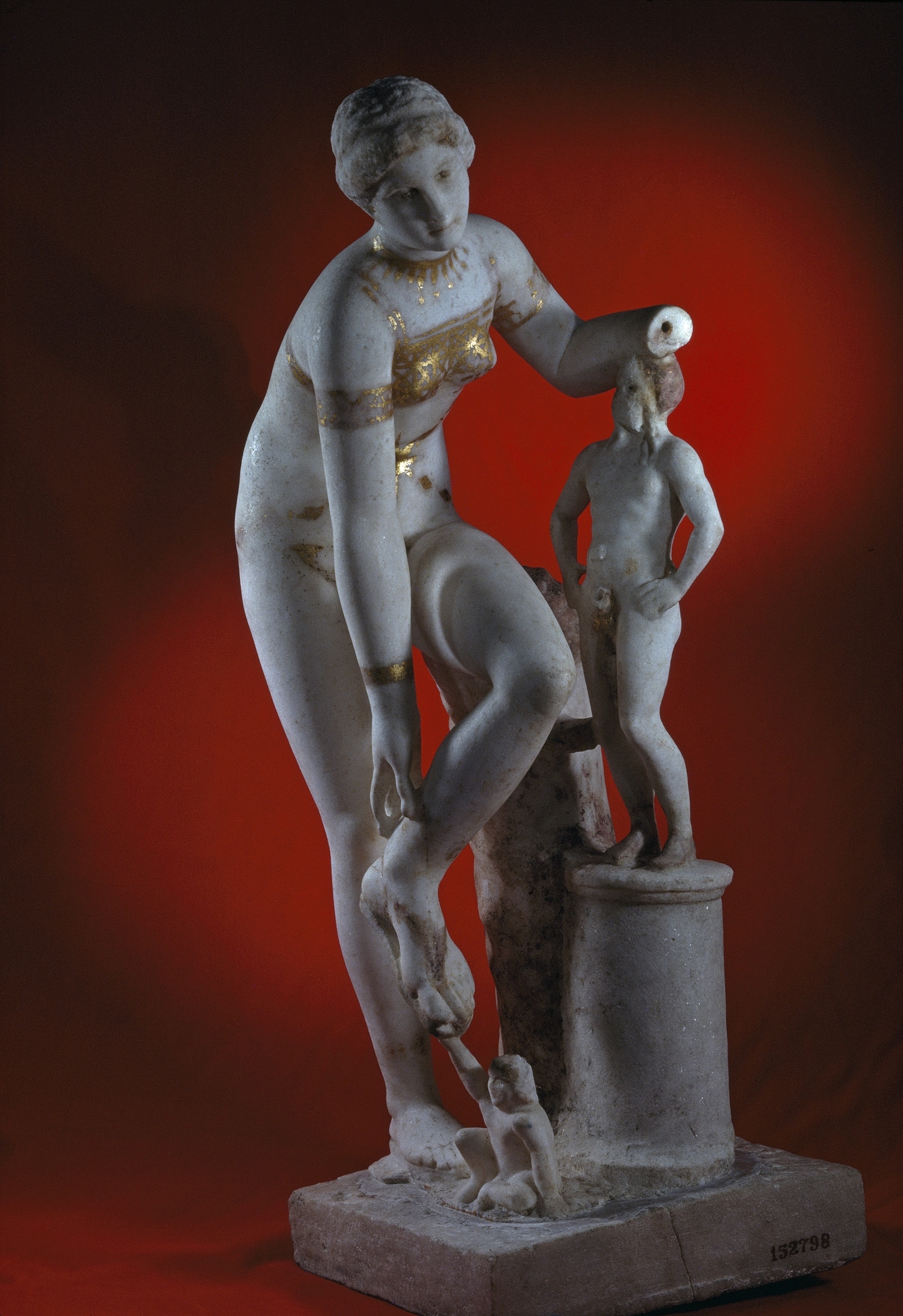 A statue of Venus, found in the ruins of Pompeii.