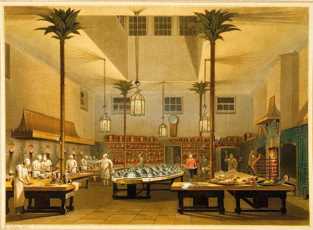 Carême works in the kitchen of the Royal Pavilion in Brighton, England.