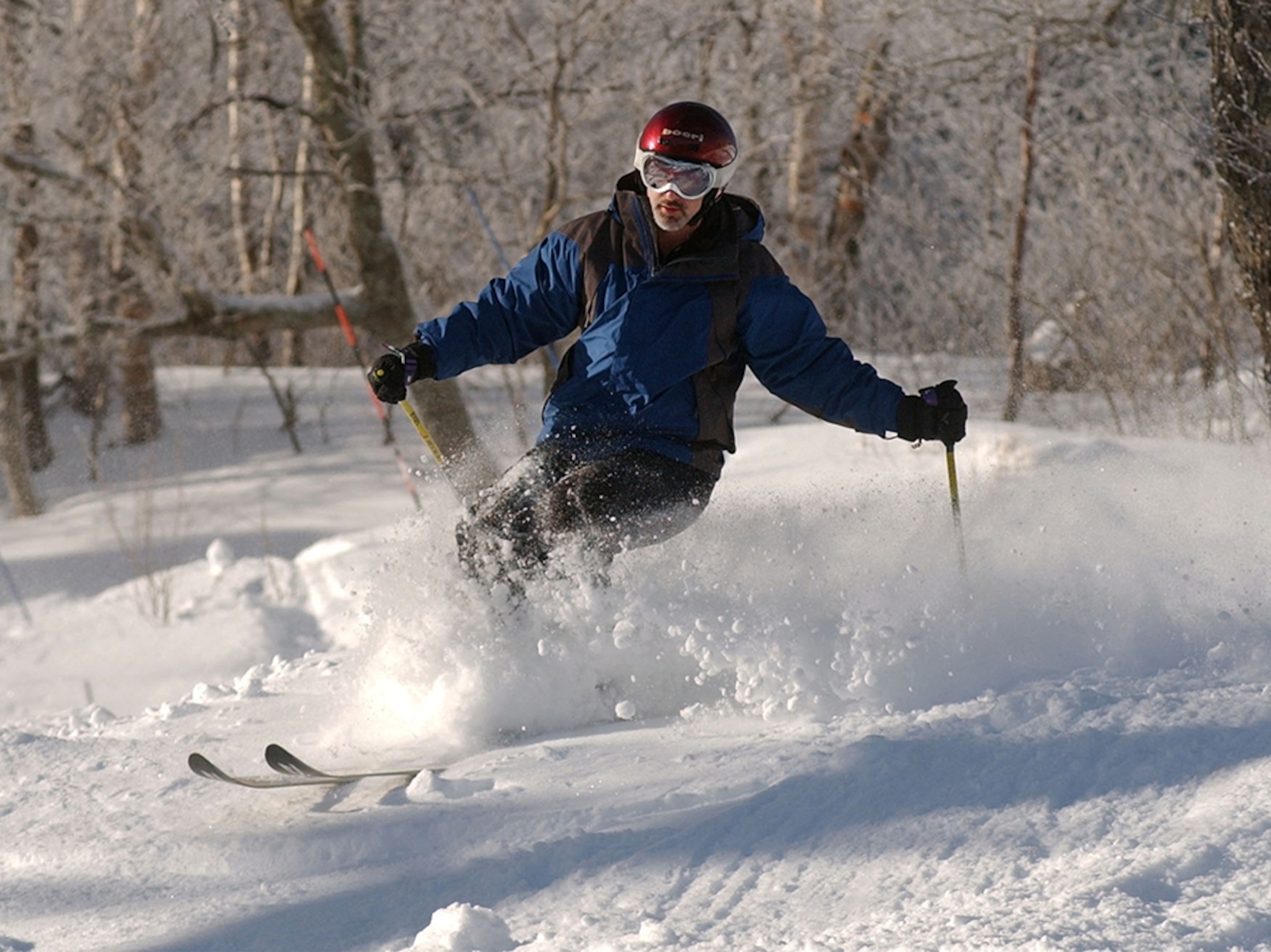 a skier skiing on the slopes of Mad River Glen, Vermont