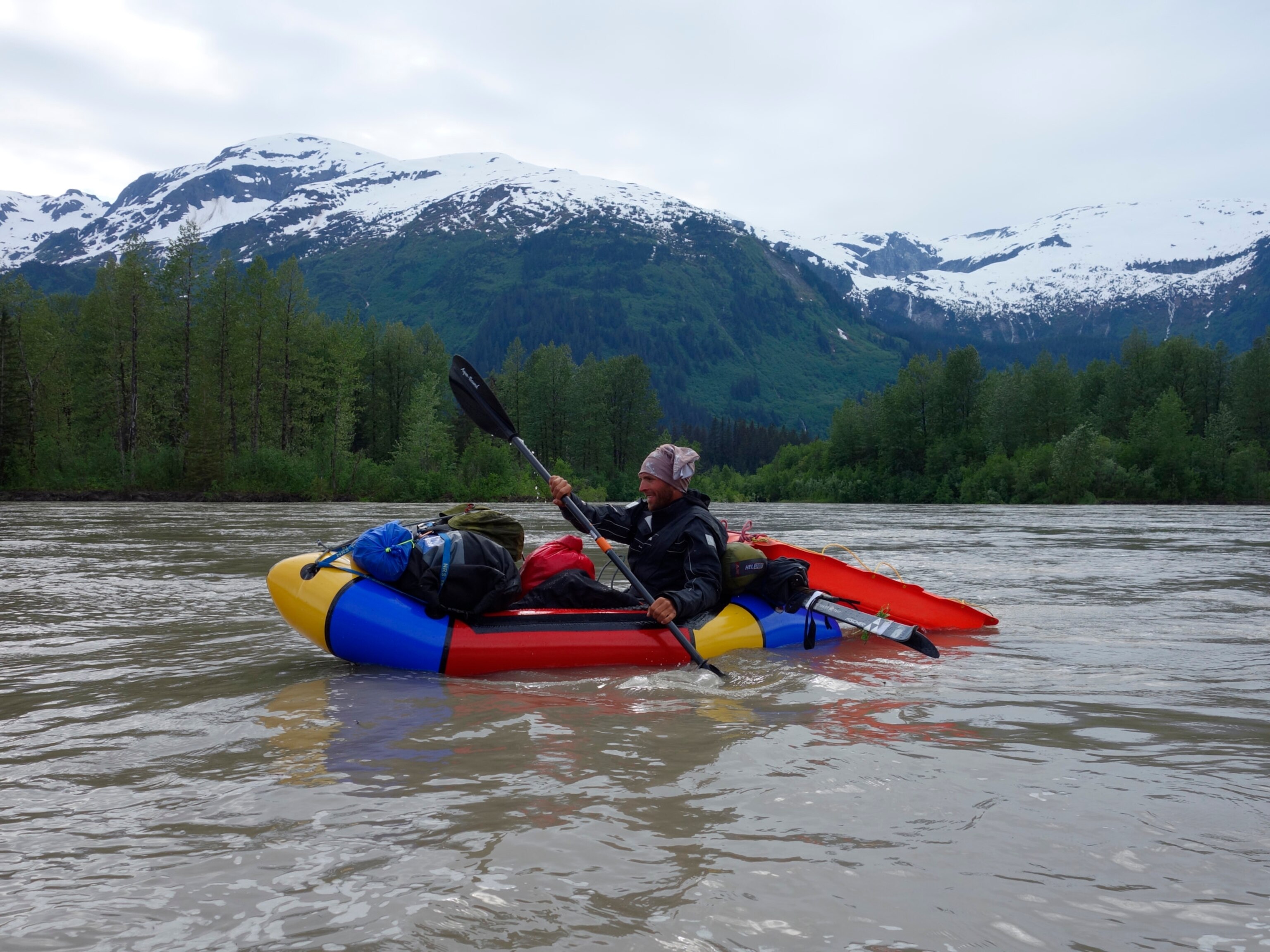 Vincent Colliard in raft