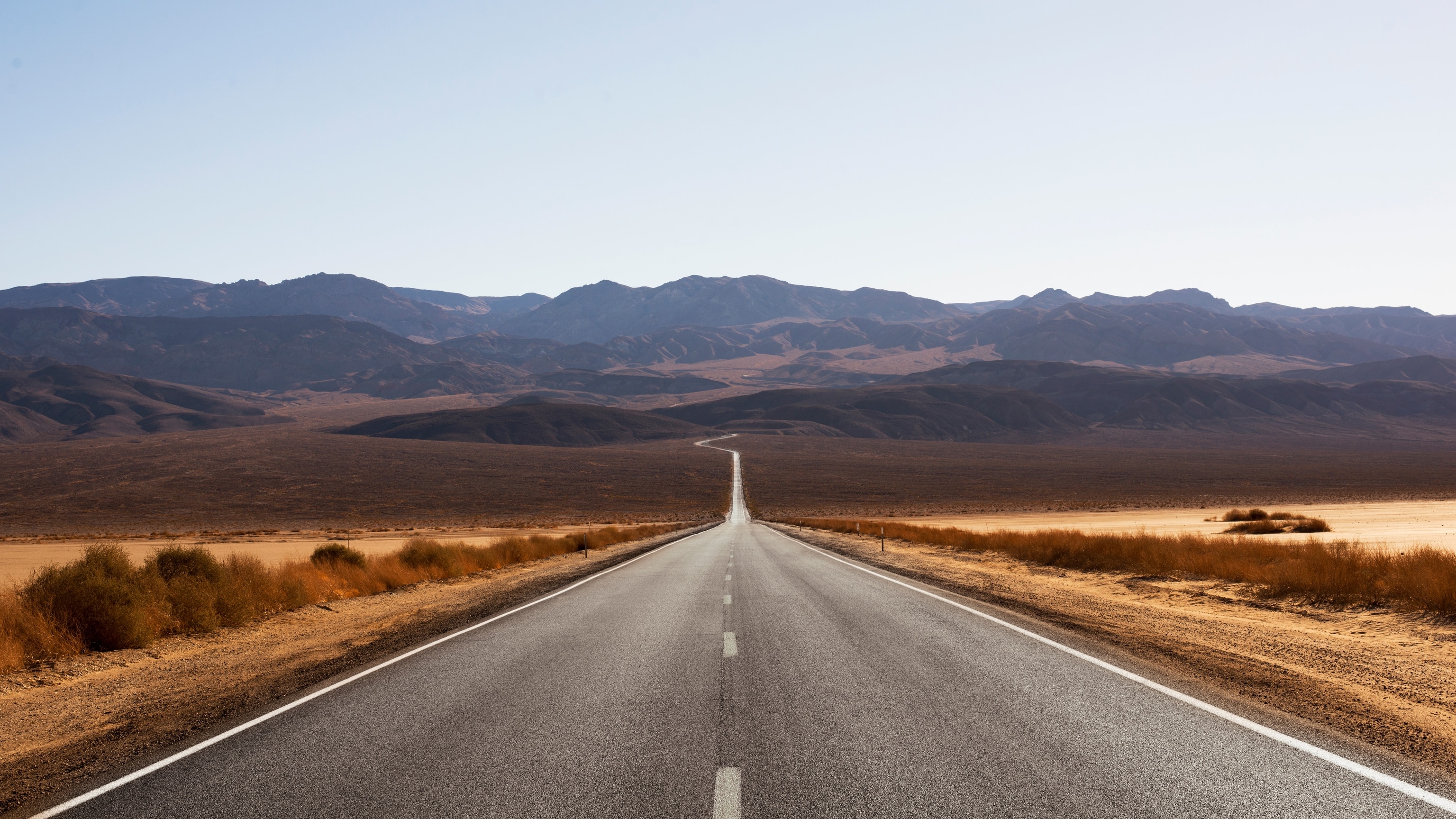 Long road in Death Valley California