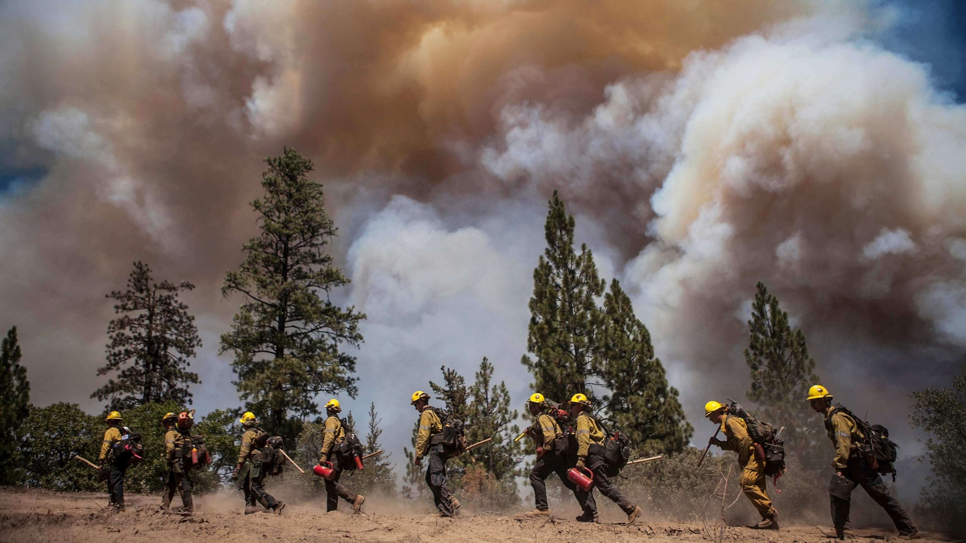 Yosemite Rim Fire Satelite View