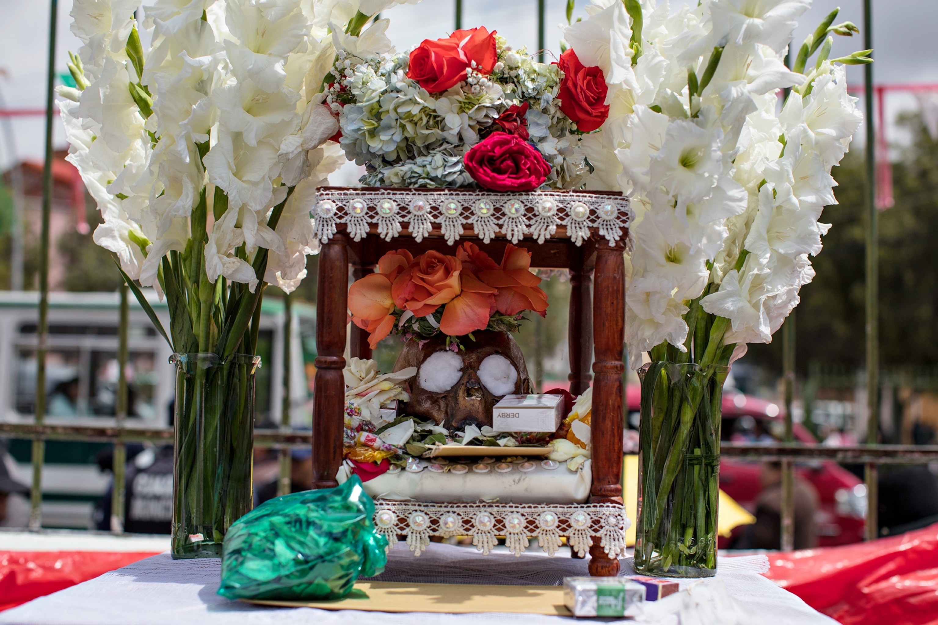 the Las Natitas skull festival in La Paz, Bolivia