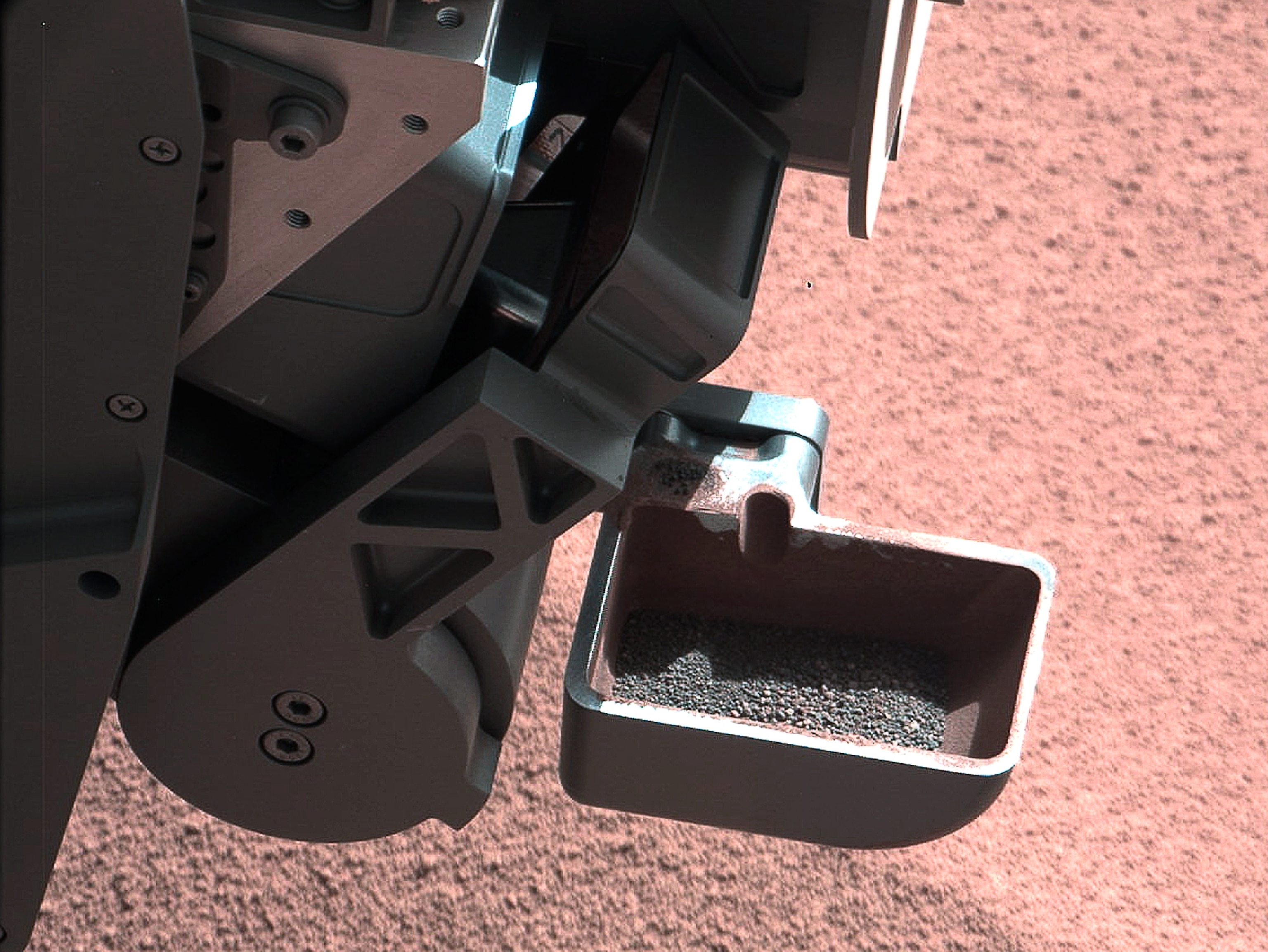 a scoop on Mars rover Curiosity