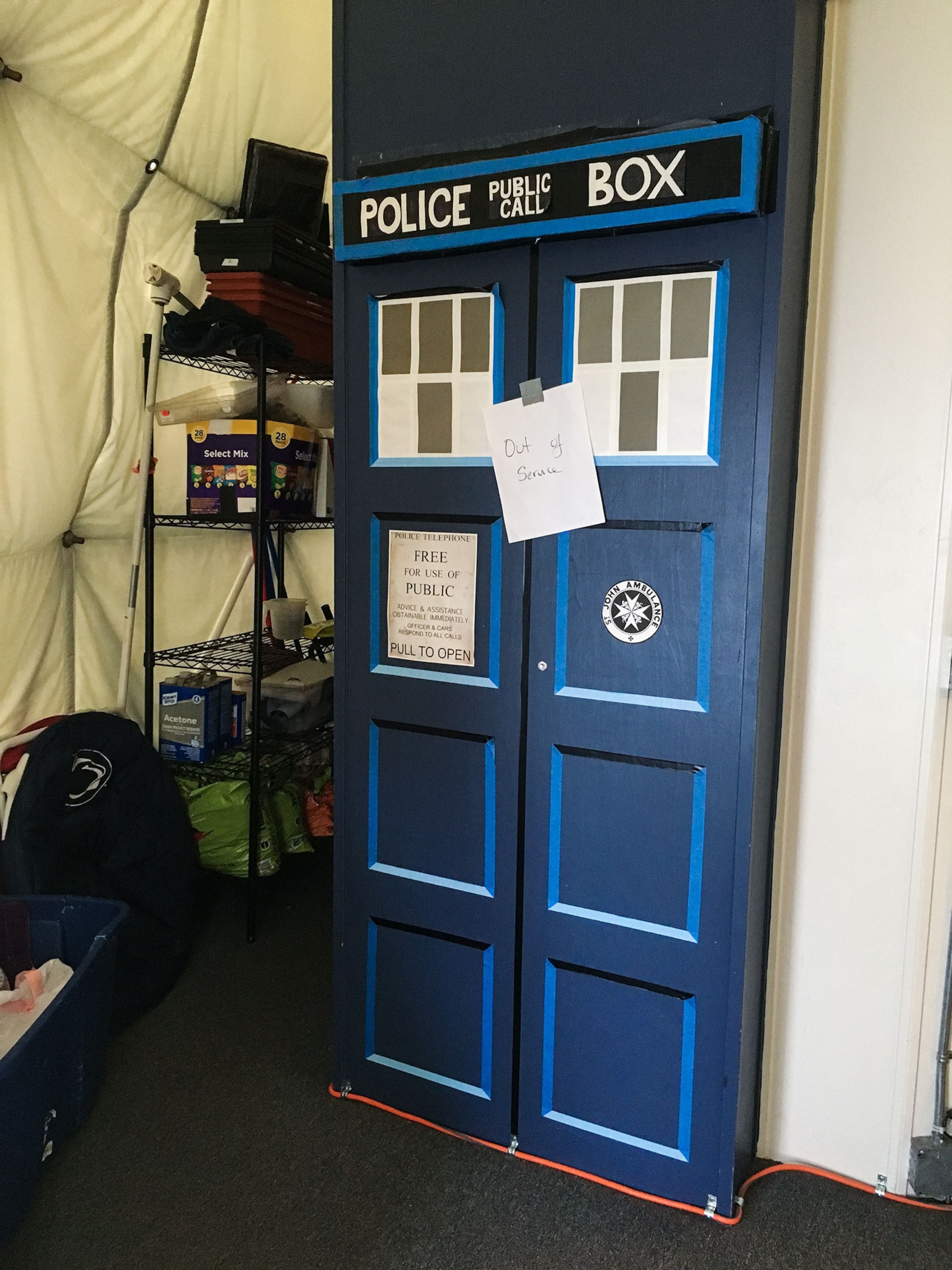 a phone booth inside a dome in Hawaii