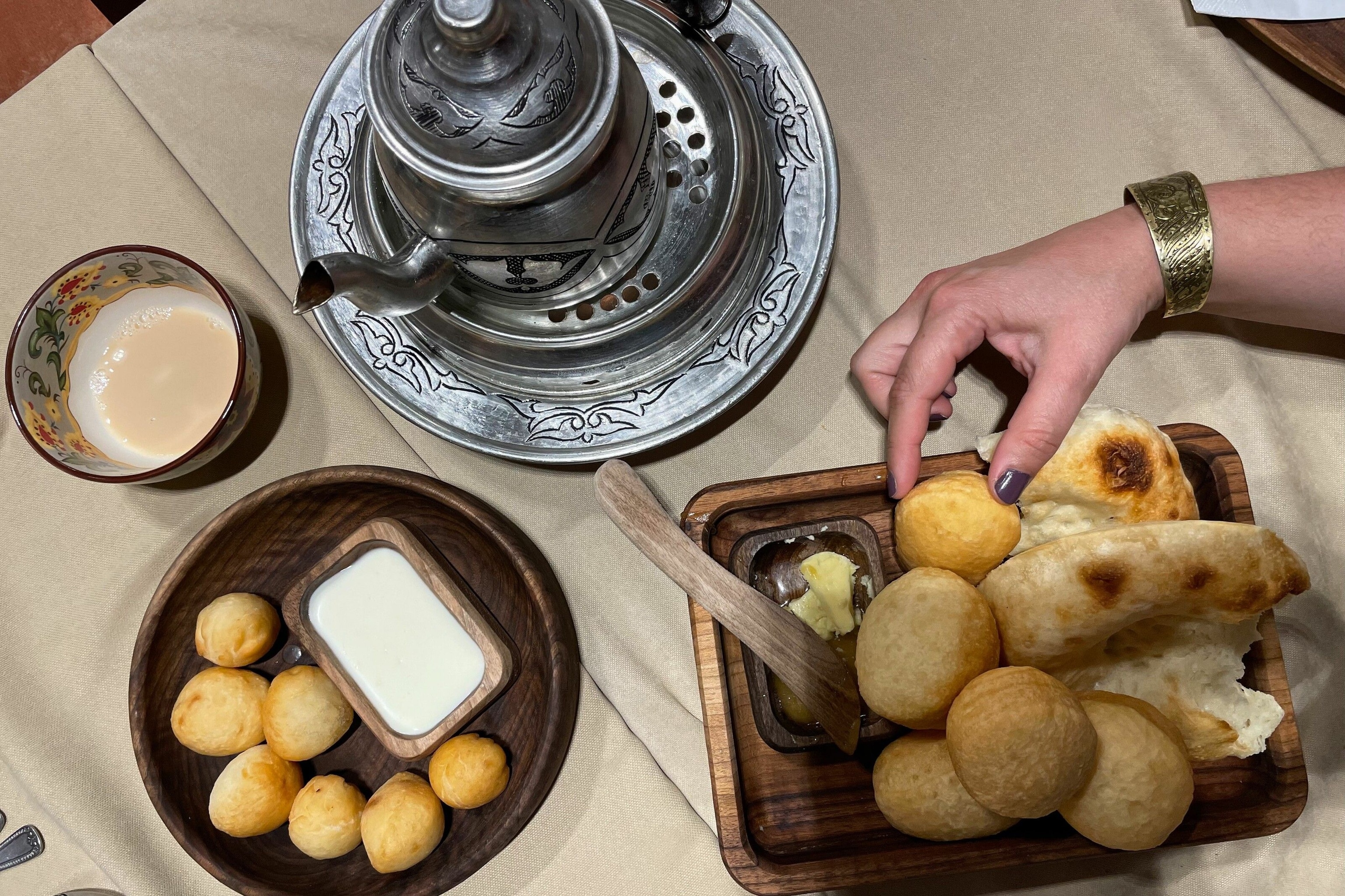 “There aren’t many dining rooms like this left in Kazakhstan. During the Soviet era, Kazak traditions were suppressed. But things are changing now.”