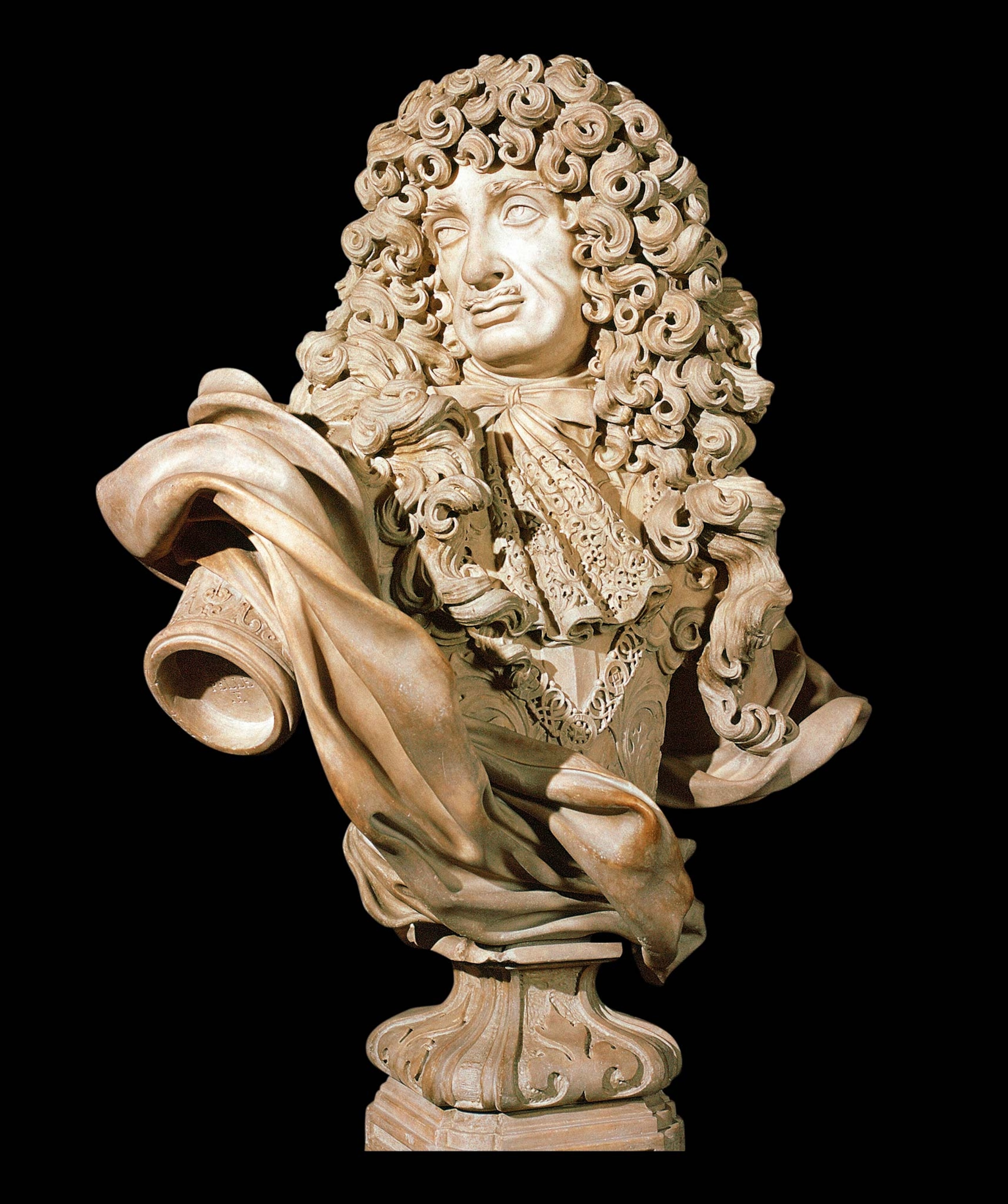 Charles II of England shown in an 1684 bust