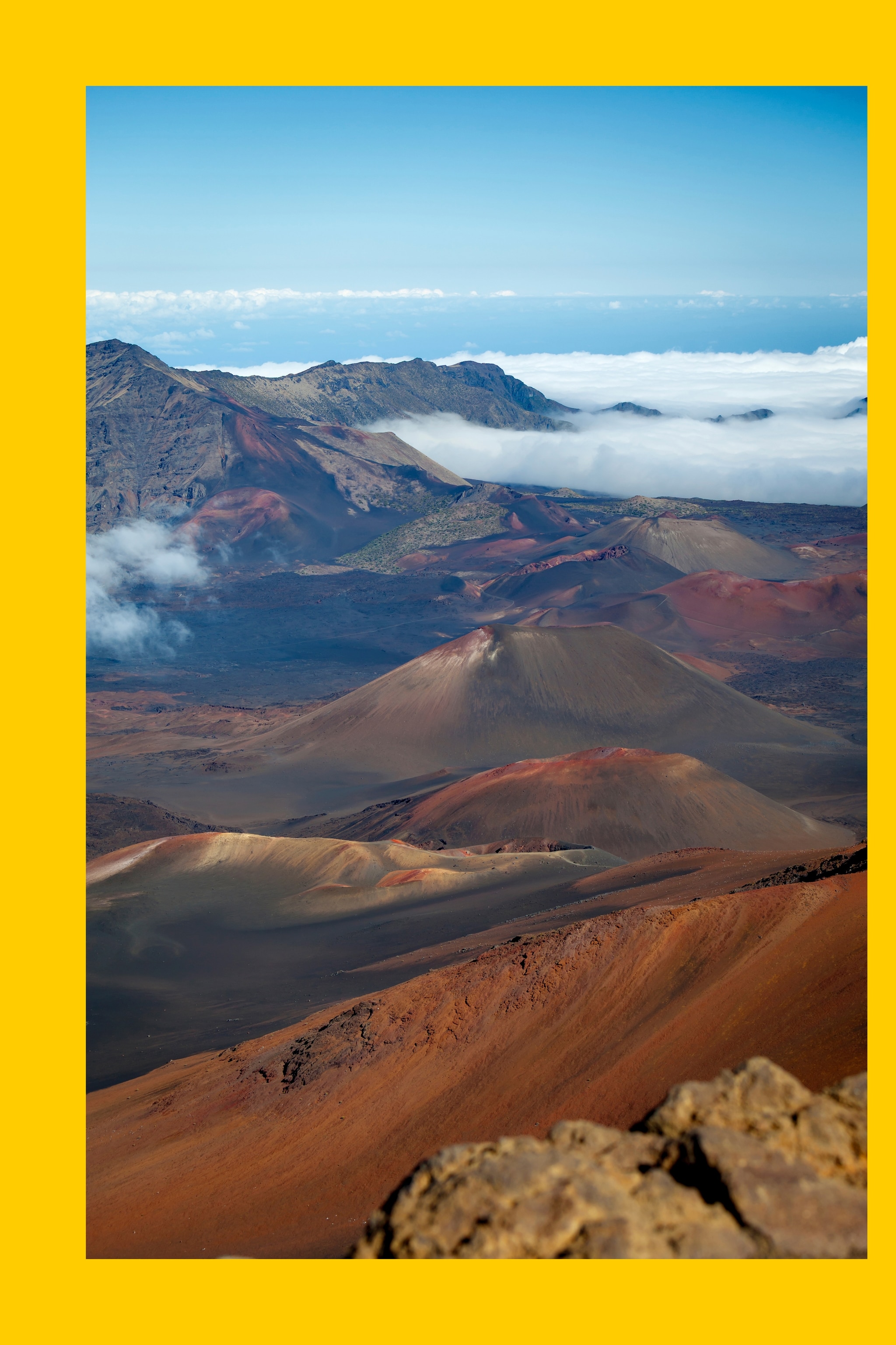 The view from the visitors' center at Haleakala National Park, Maui, Hawaii.