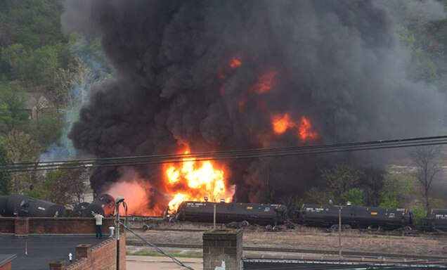 Oil Train Derails In Lynchburg Virginia