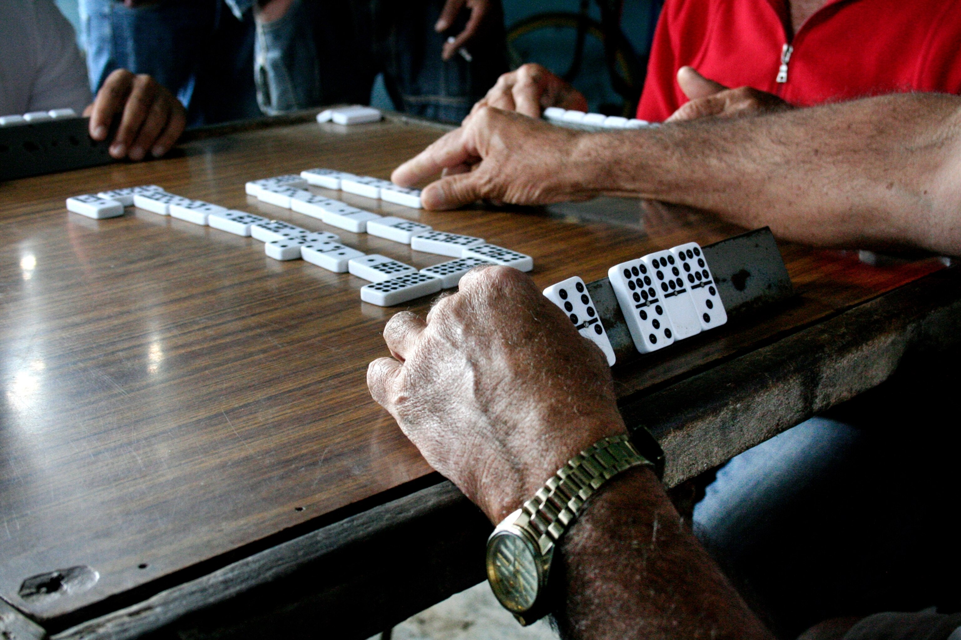 locals playing dominos in Cuba