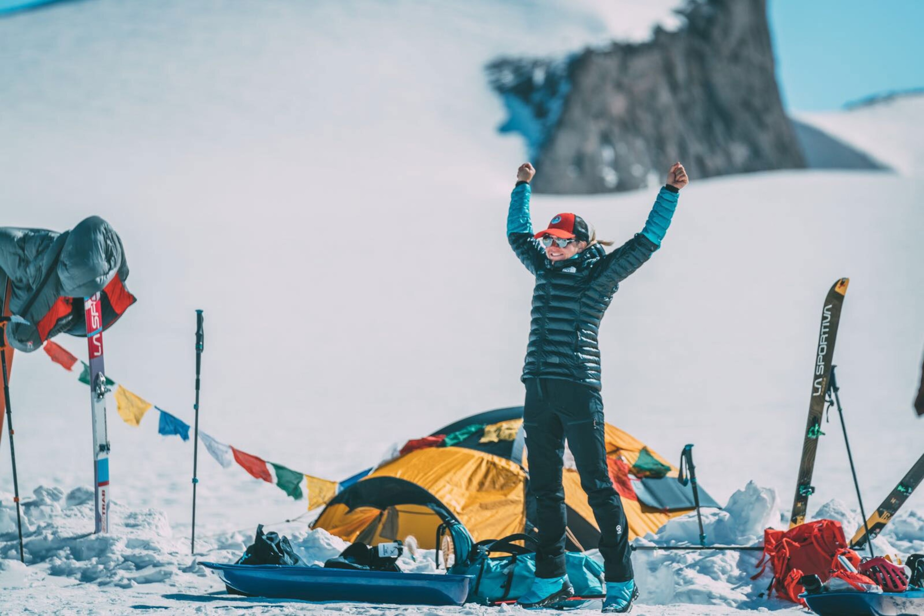 a climber in Antarctica