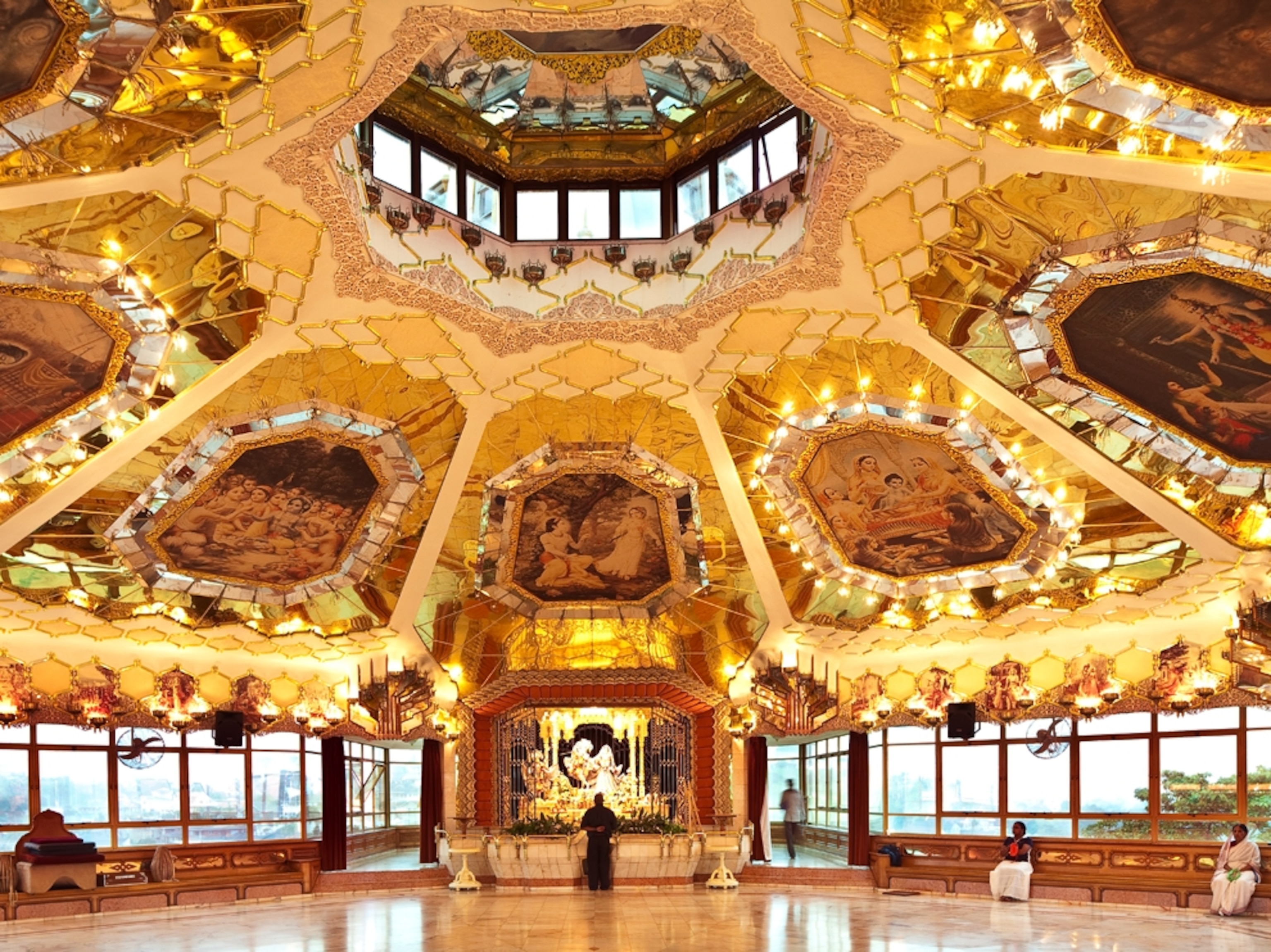 Interior of the Hare Krishna Temple