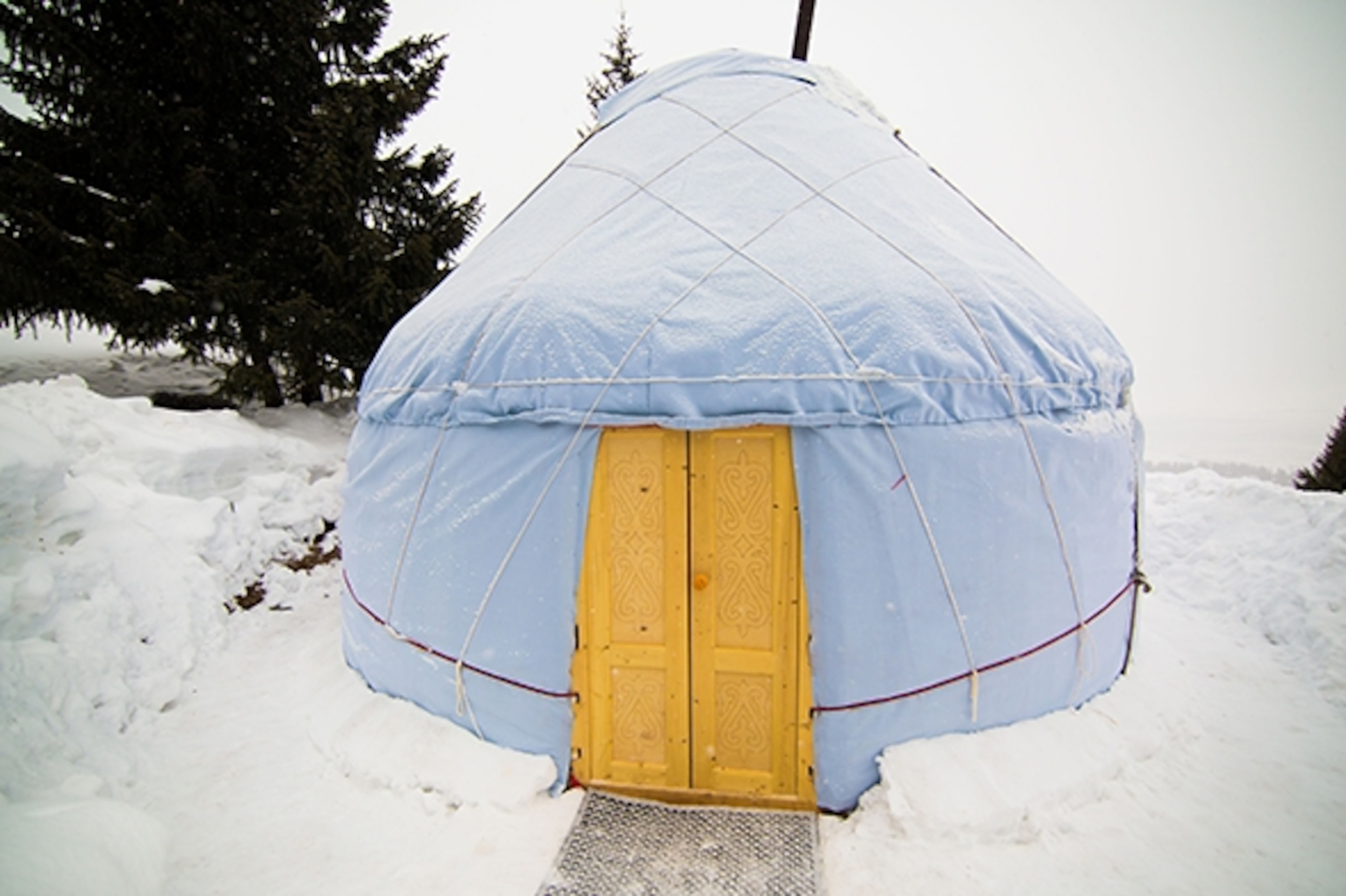 The skiers' accommodations; Photograph by Zoya Lynch