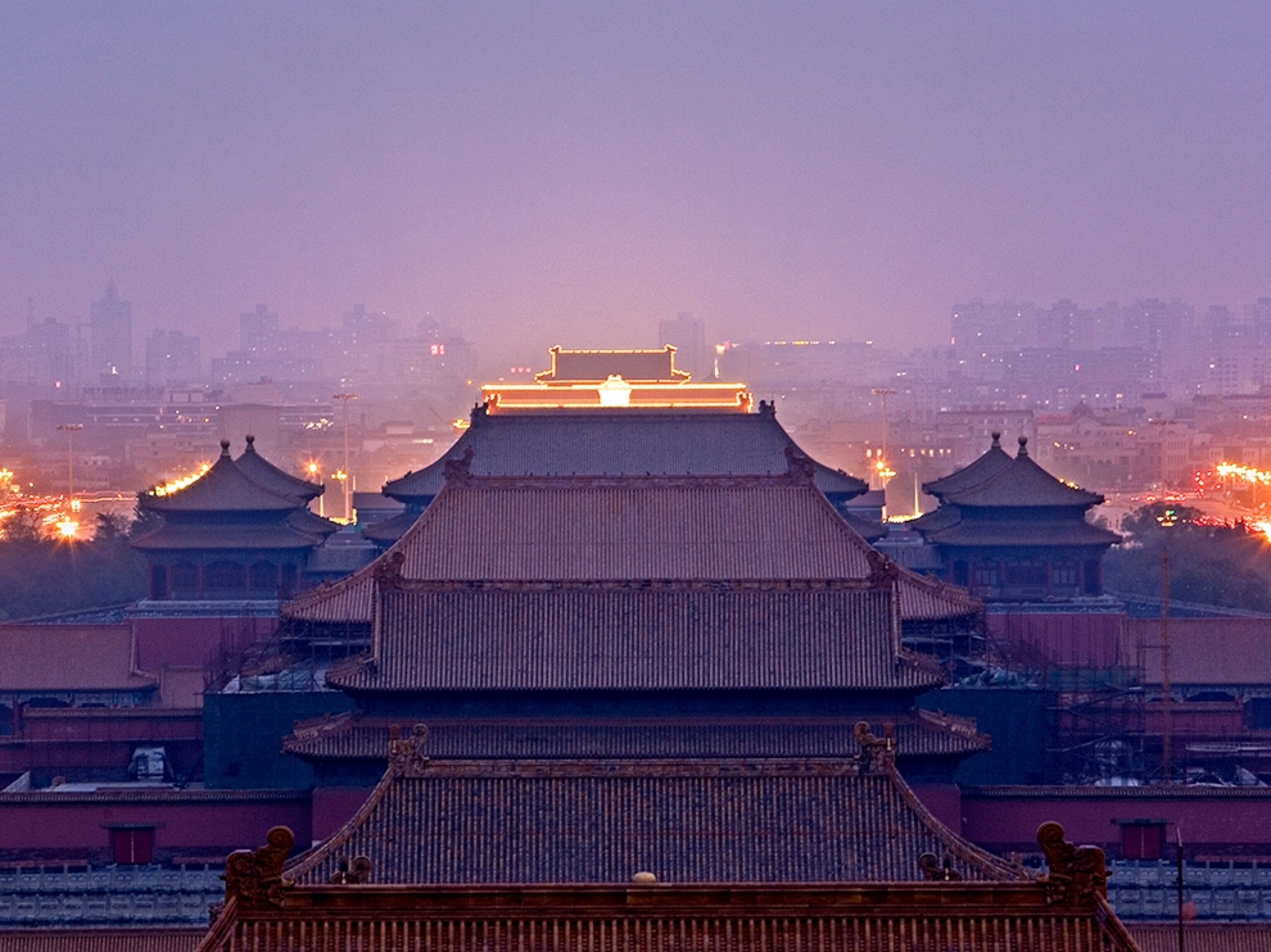 the roof of the Forbidden City, Beijing, China