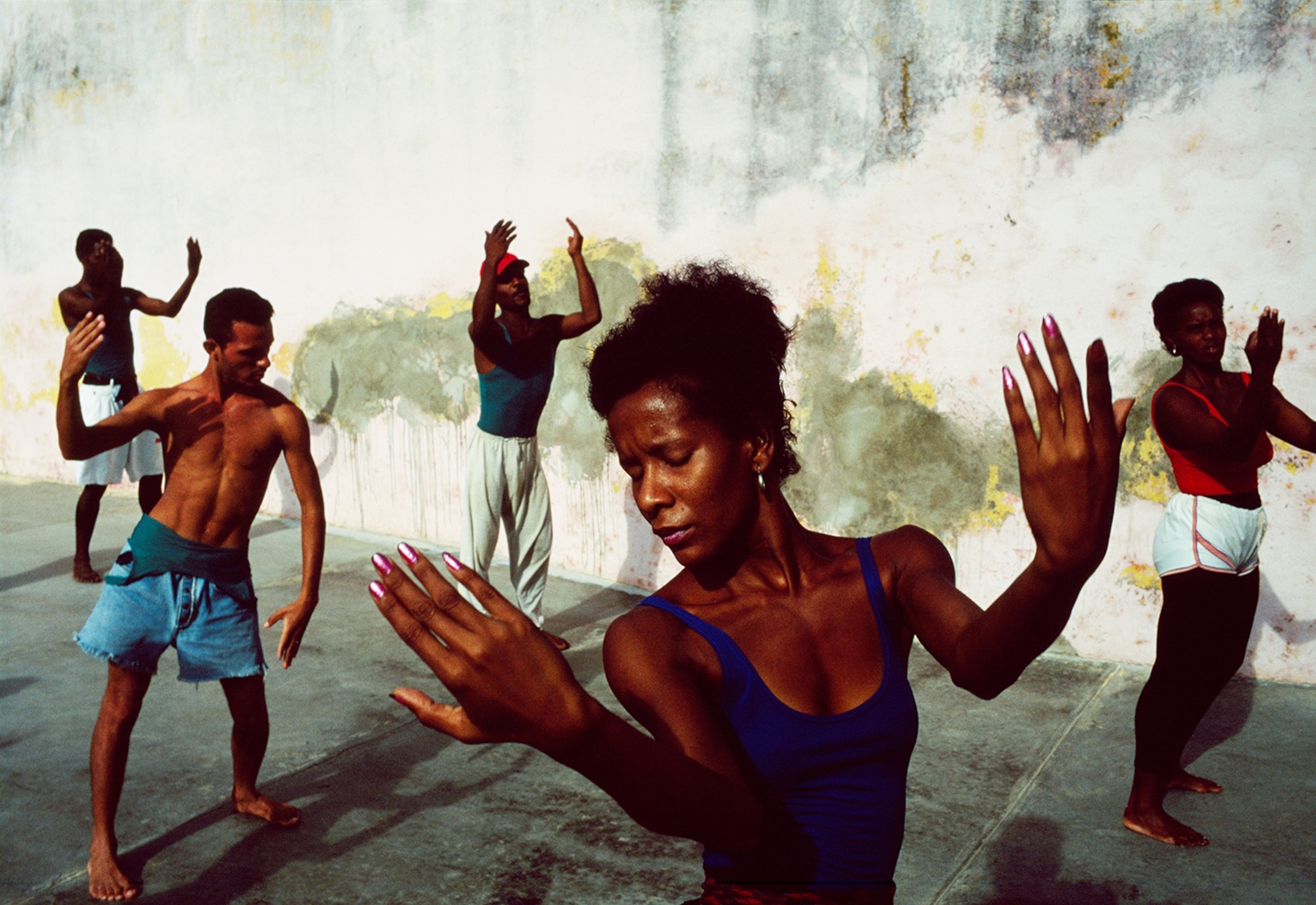 ballet dancers rehearsing