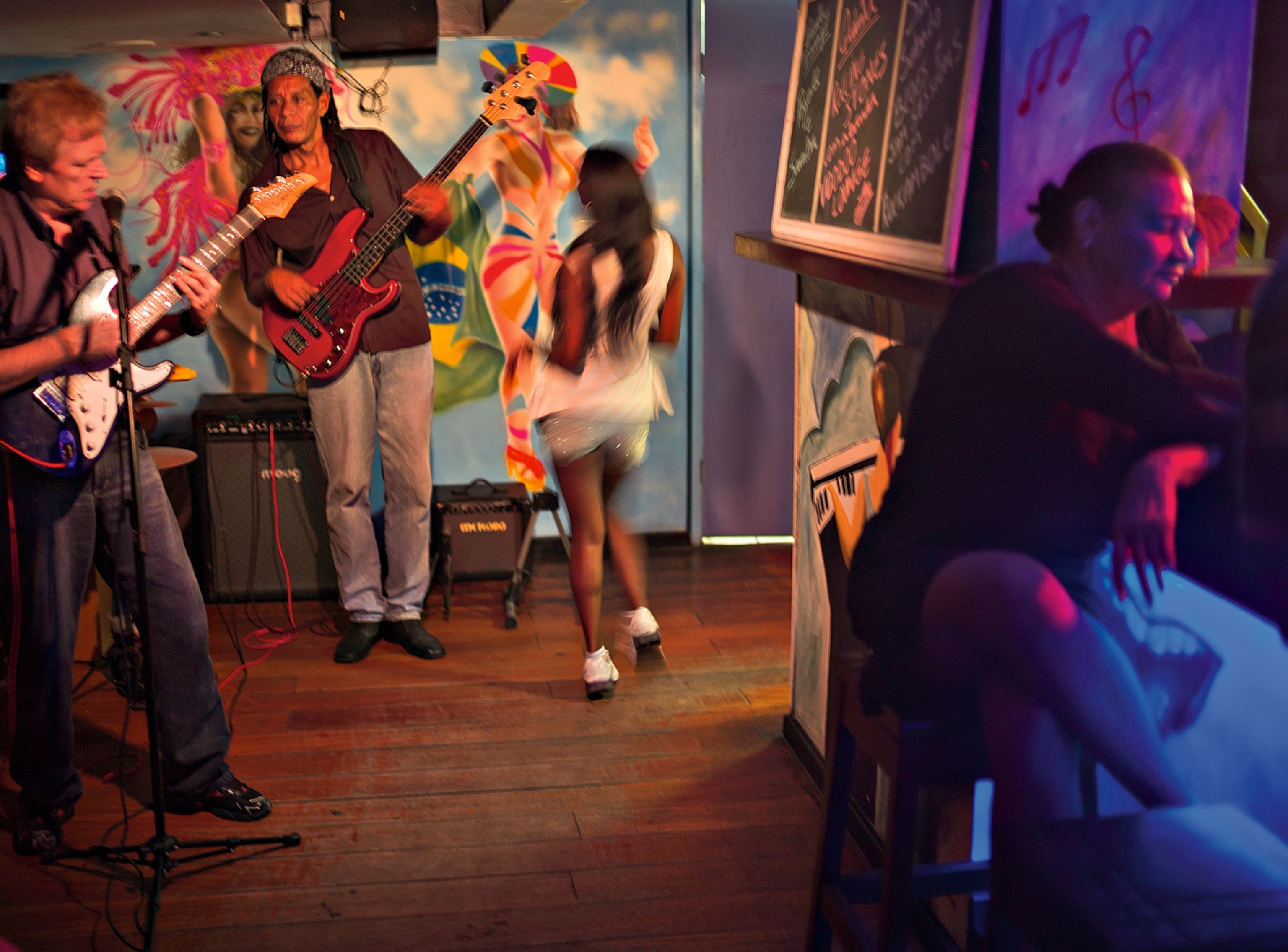 a band playing at a Copacabana bar