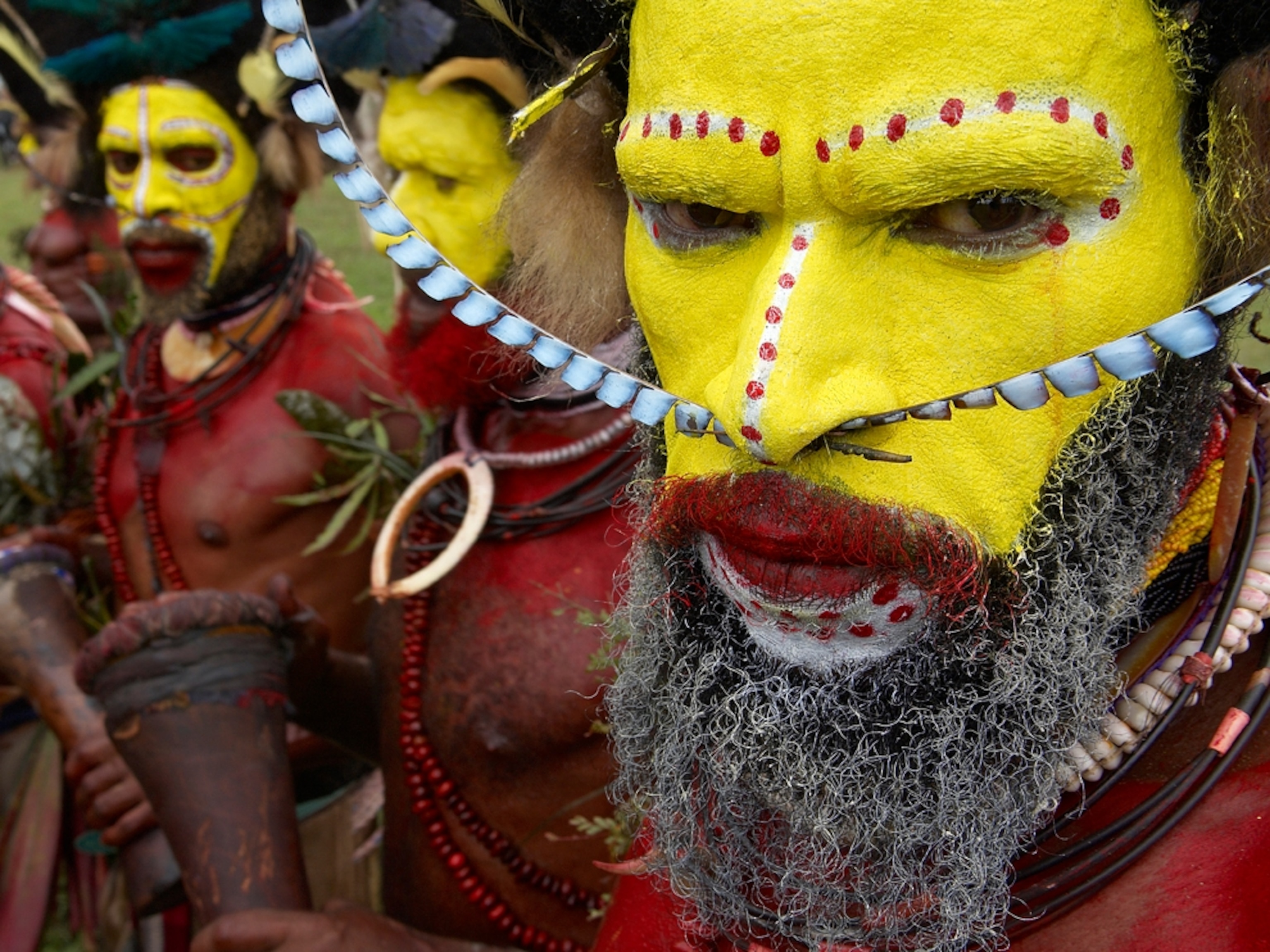 Pacific Papua New Guinea tribesmen