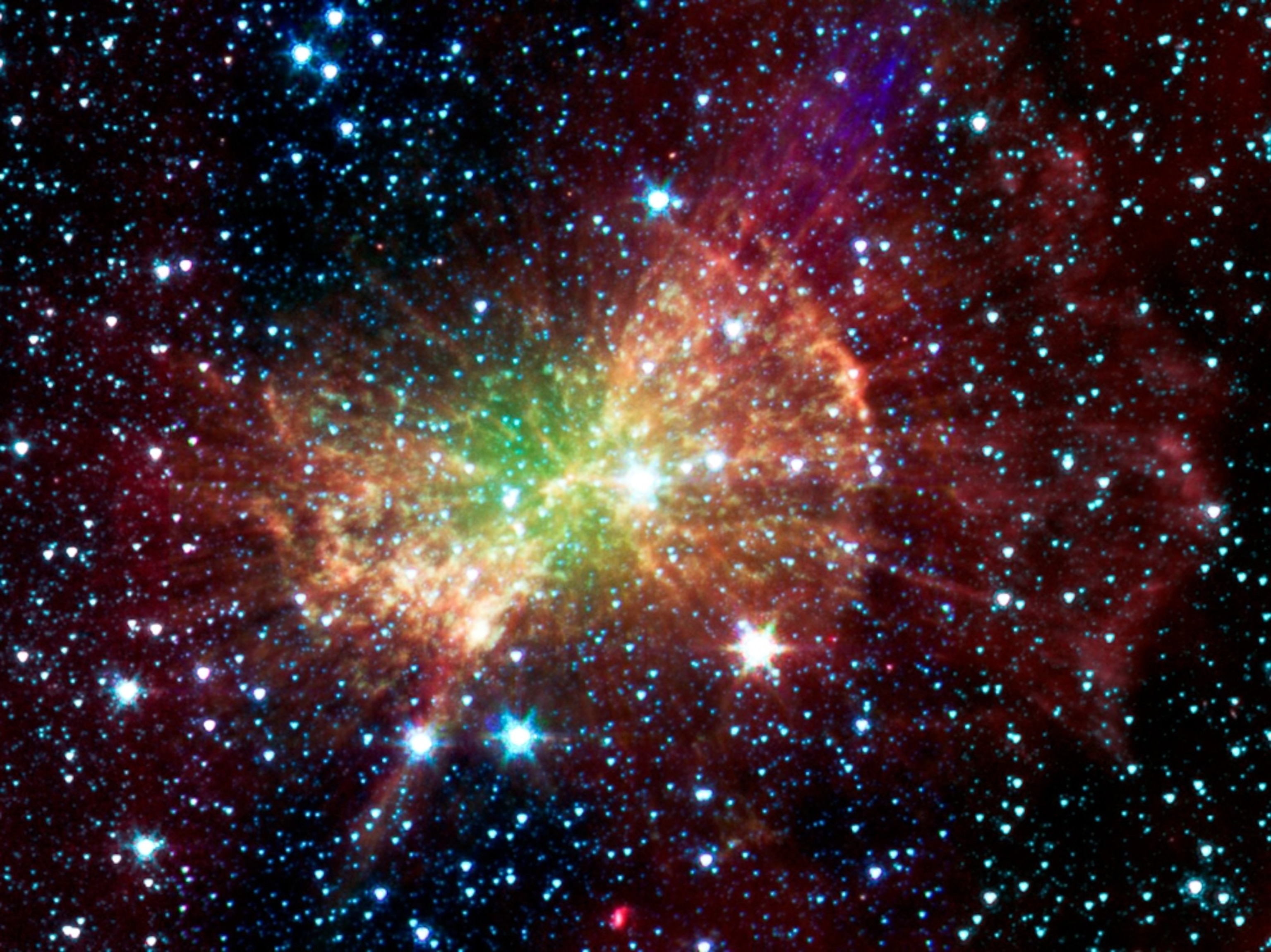 Infrared picture of the Dumbbell nebula