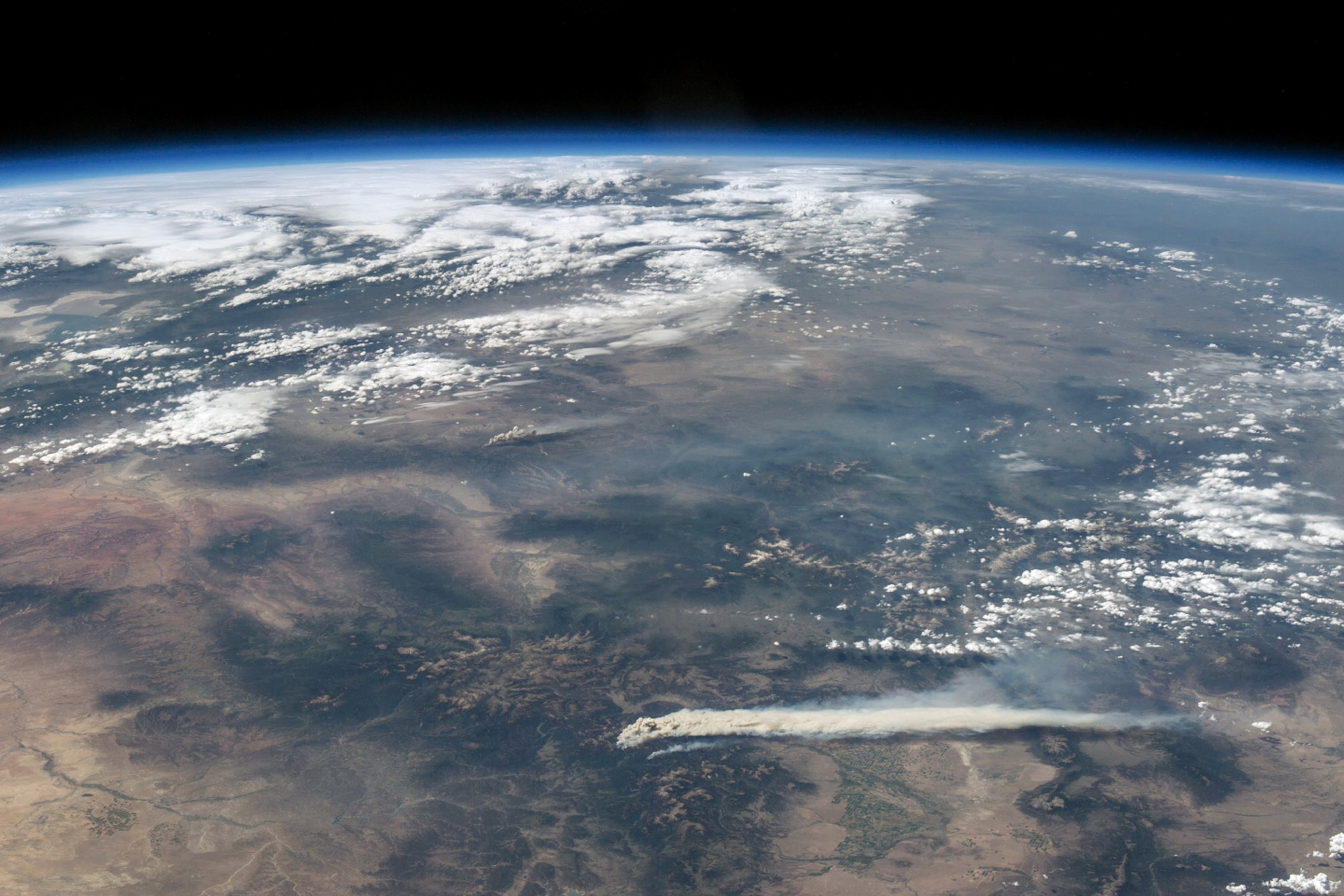 Week in Space 251 - A picture of smoke from a forest fire over Colorado