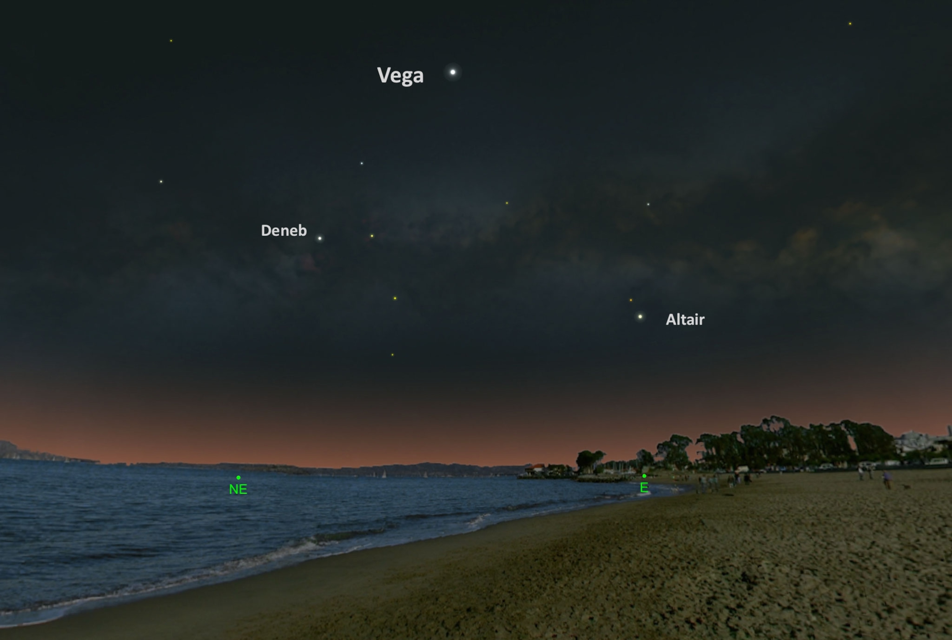 the Vega star rising in the east