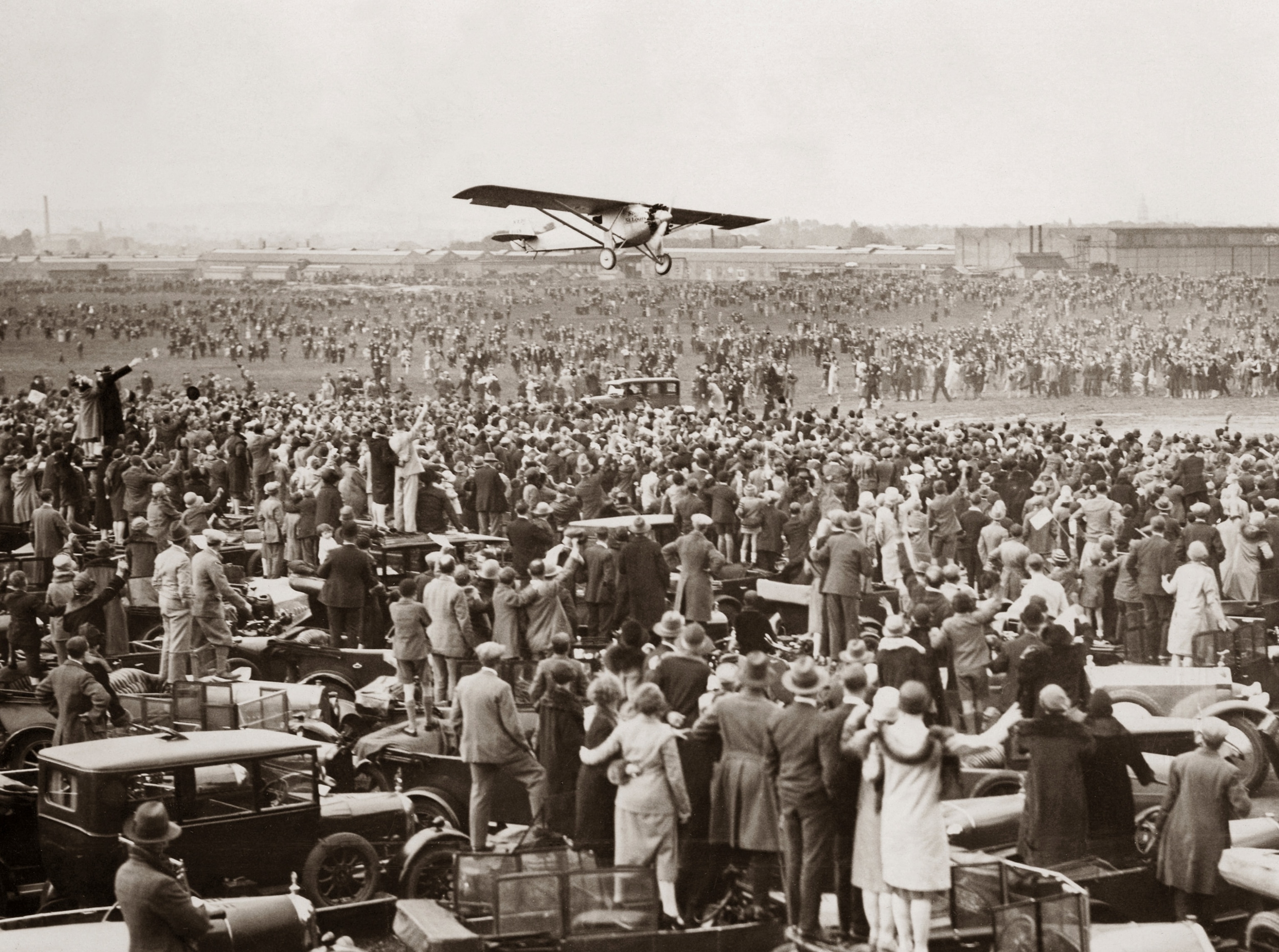 American aviator Charles Lindbergh achieved worldwide fame by making the first nonstop flight from New York to Paris on May 20--21 1927.