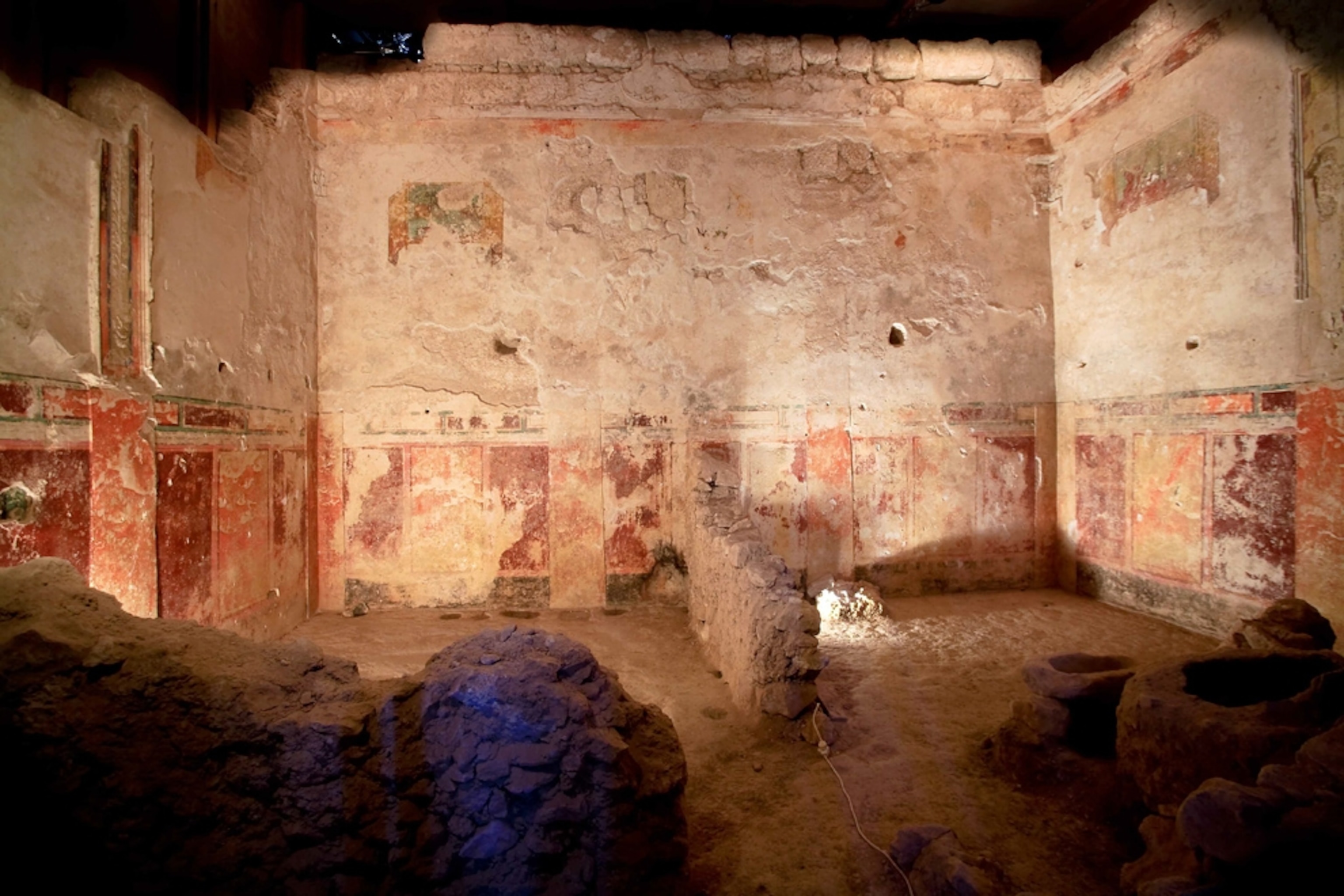 Picture of the ancient royal theater box found near King Herod's mausoleum