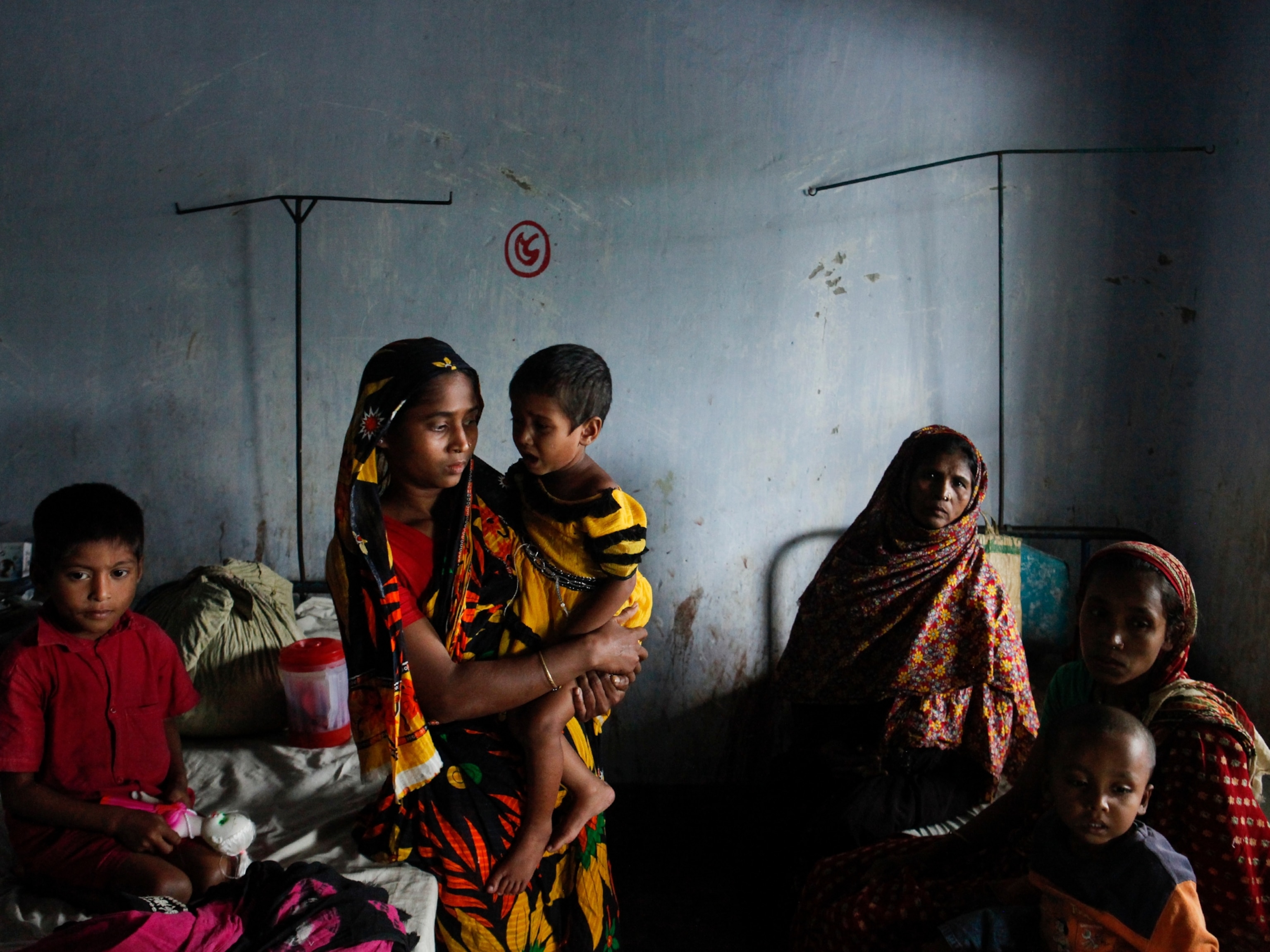 children suffering from maladies associated with malnutrition in Bangladesh.