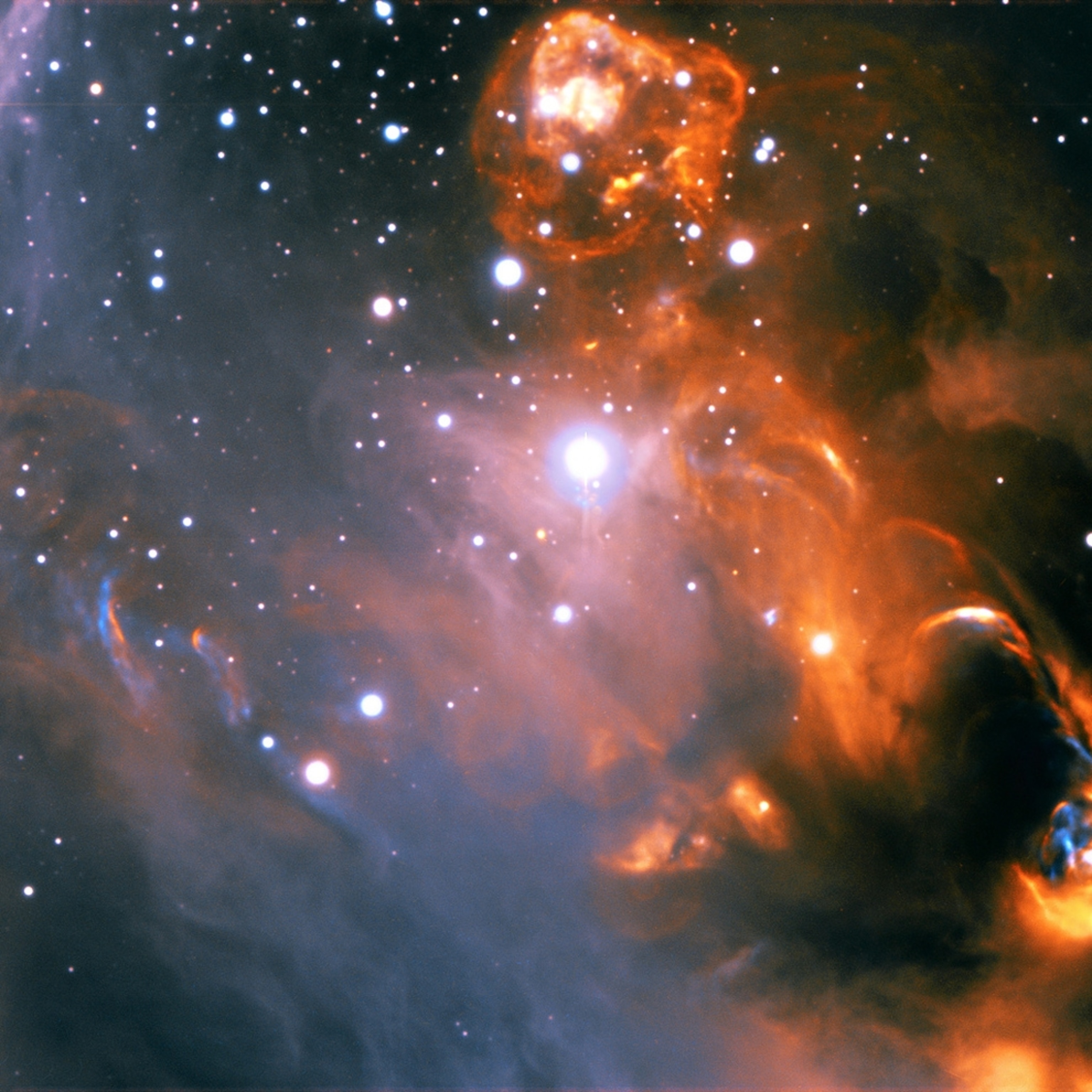 Picture of an emission nebula in Corona Australis -- one of twenty winners in an ESO amateur astrophotography contest.
