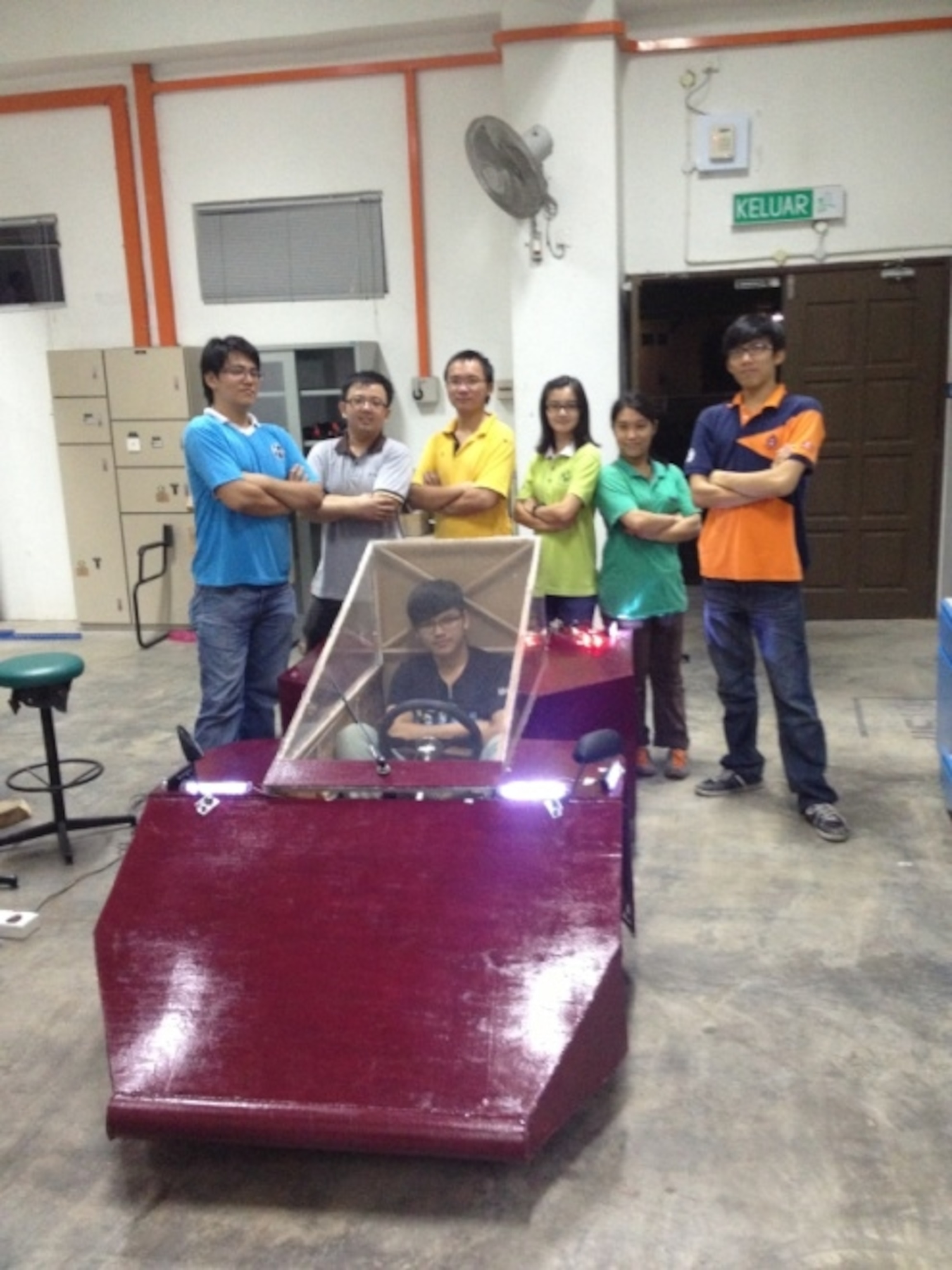 The team from Universiti Sains Malaysia poses with Vagabond. Photo courtesy of Shell Eco-marathon.