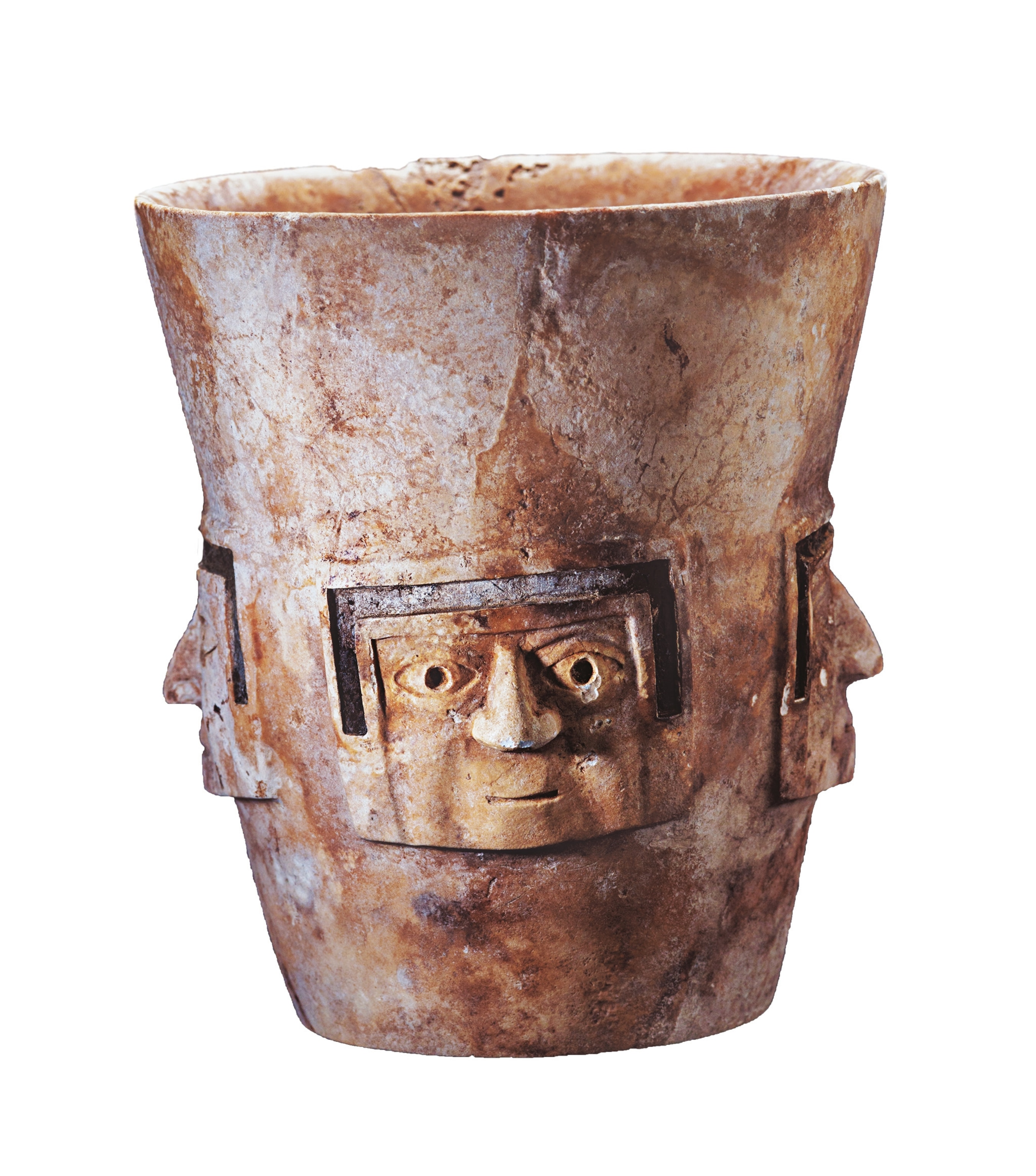 A kero (drinking cup) made from alabaster.