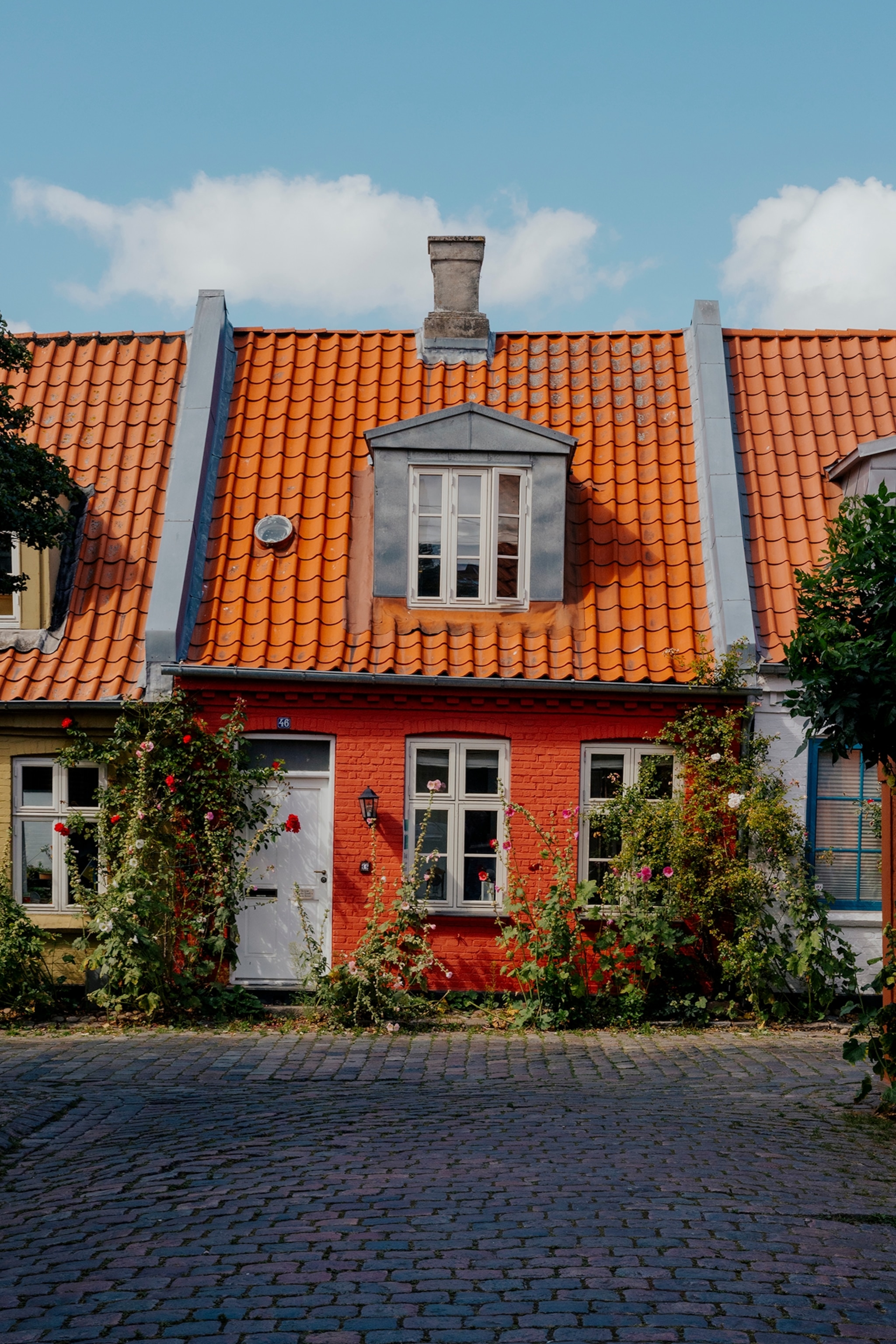 An old house in the small historic street, Møllestien, located in the center of Aarhus.