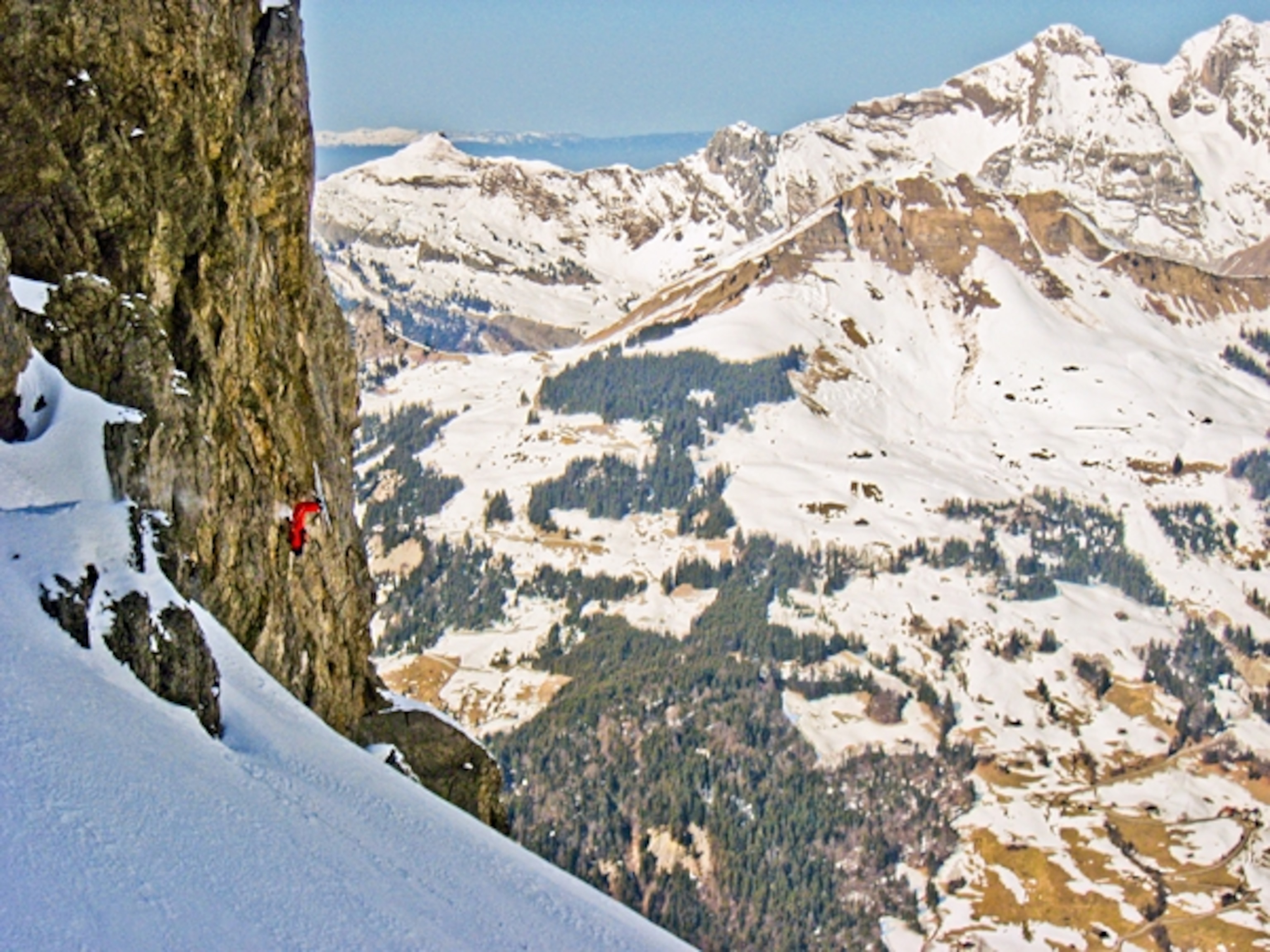 Skier doing a backflip, France