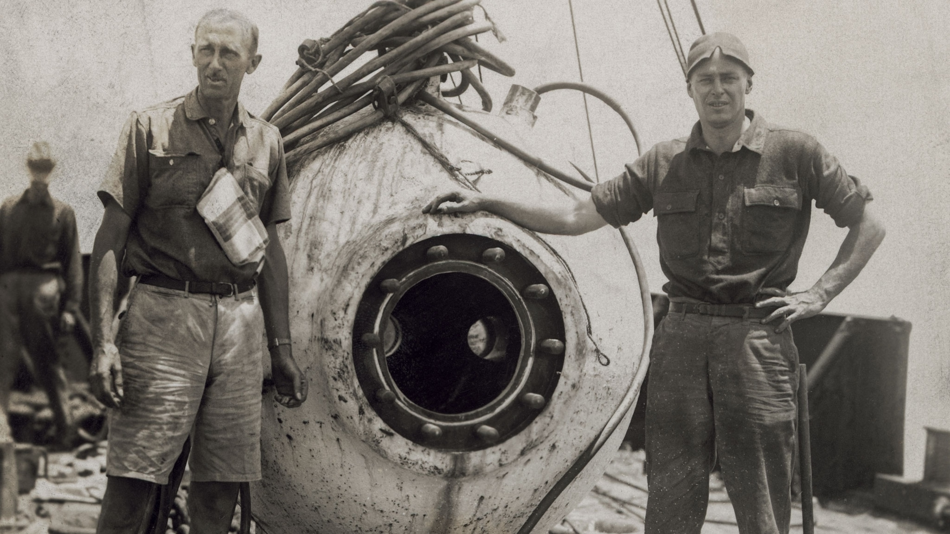 Deep underwater, sealed inside a metal ball, these explorers made history