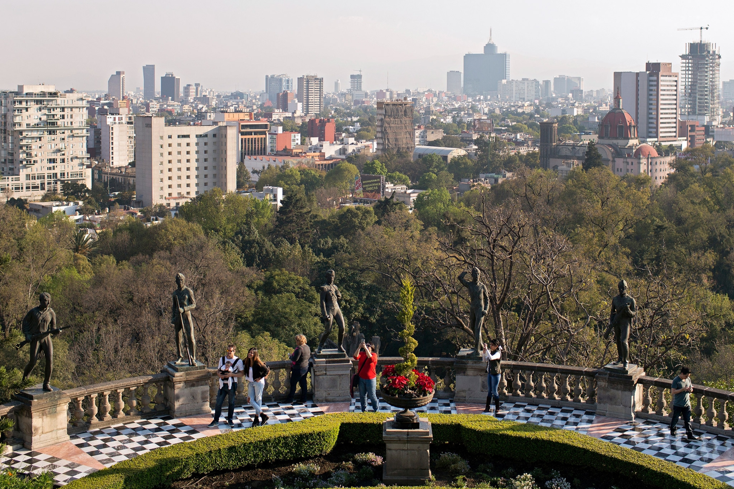 visitors at Chapultepec Castle in Mexico City, Mexico