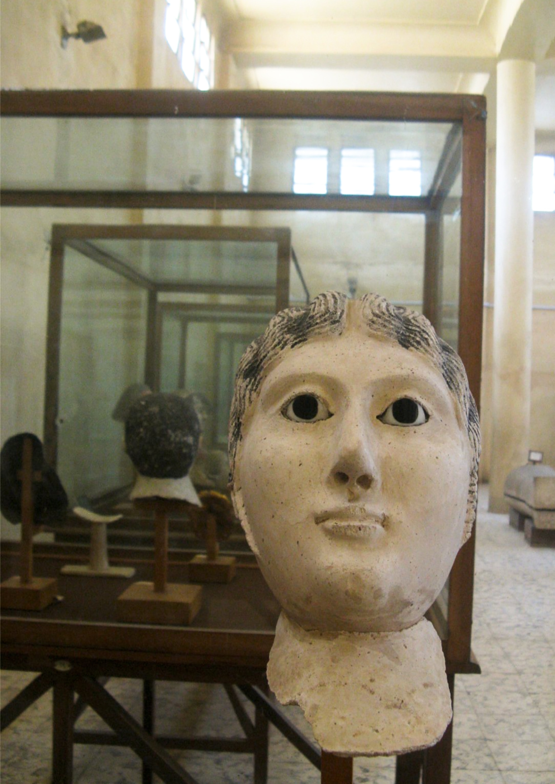 Mallawi Museum - Picture of a mummy mask in Mallawi Museum in Egypt