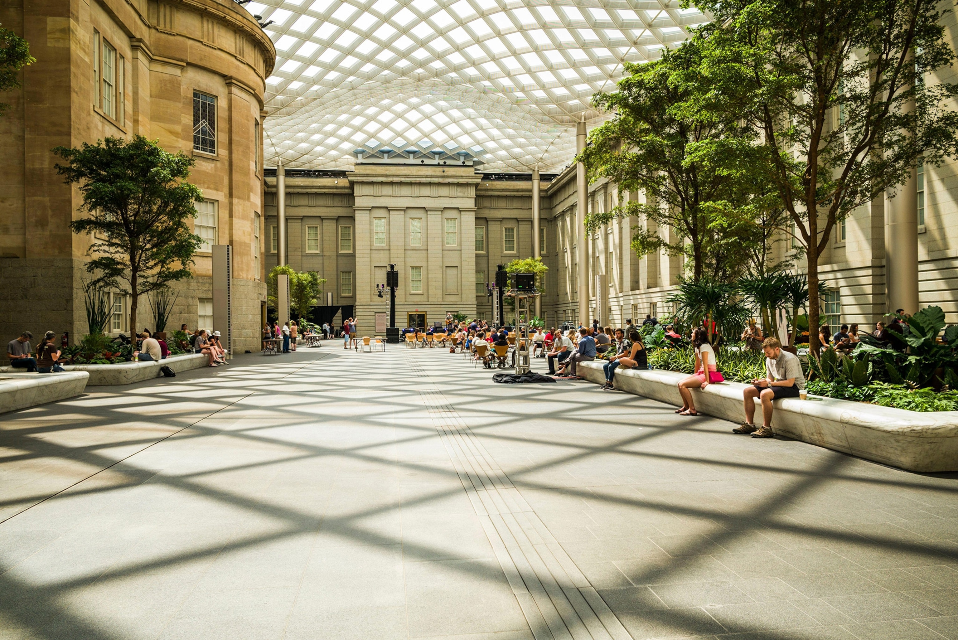 the atrium at the National Portrait Gallery in Washington, D.C.