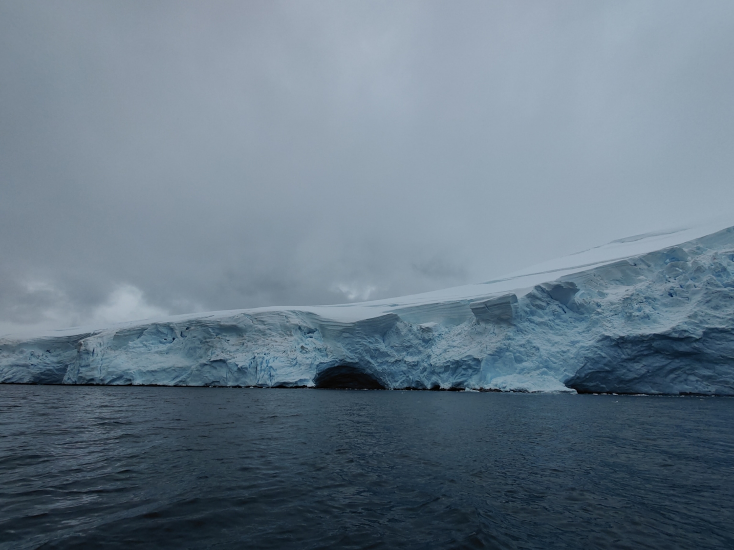 a calving iceberg in Antarctica