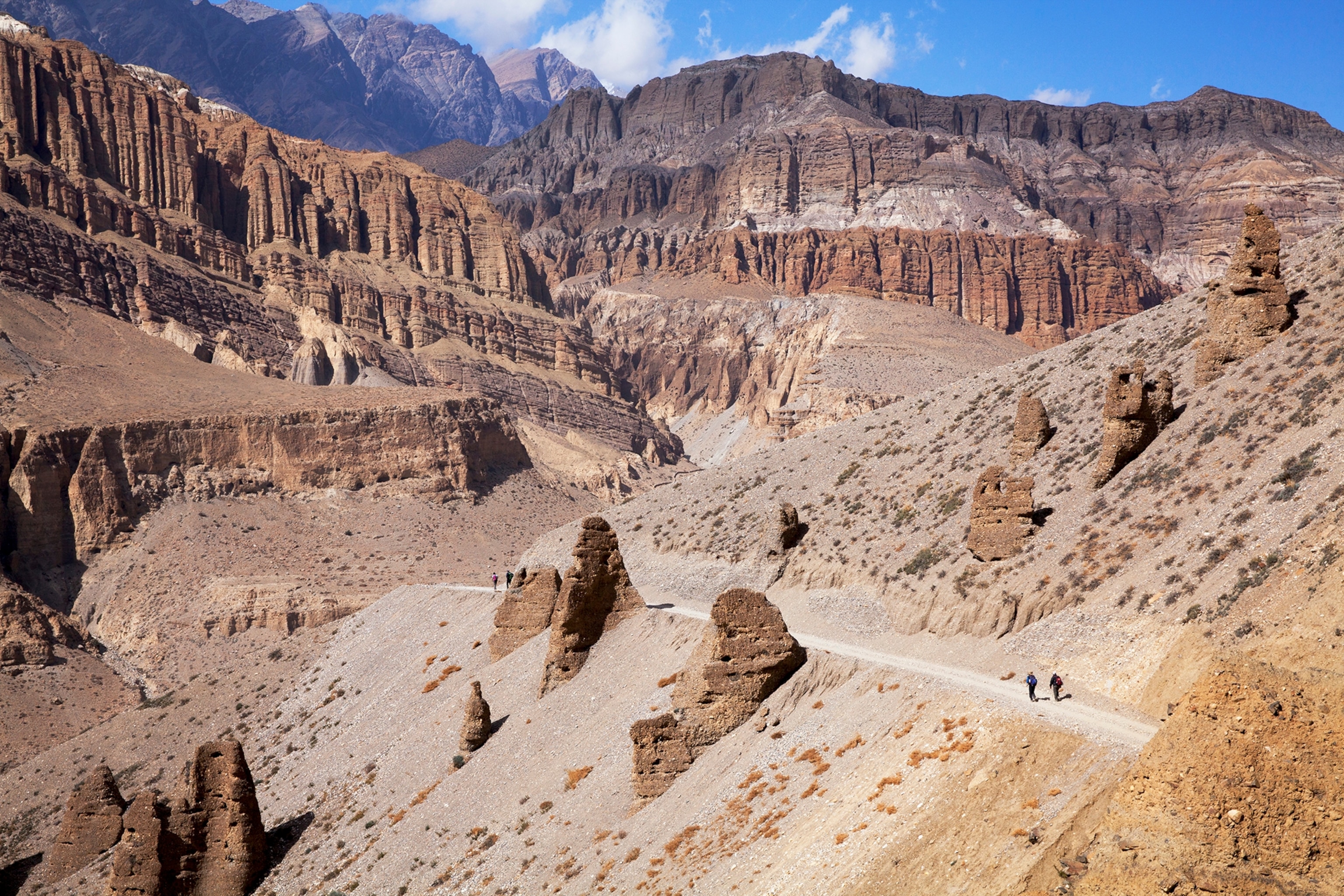 rock formation in Mustang, Nepal