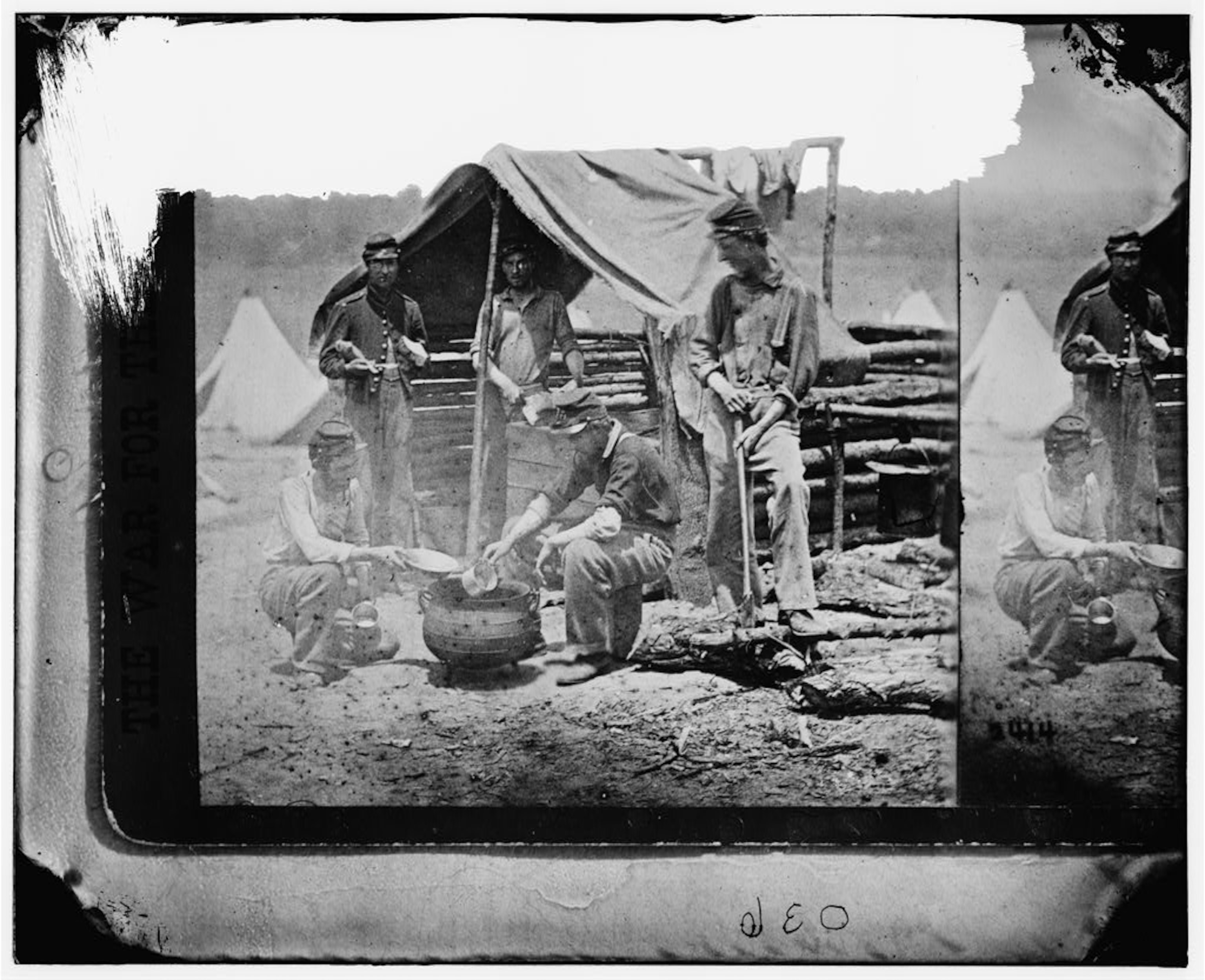 Union soldiers cooking around a cauldron. Photo courtesy Civil War Museum of Medicine