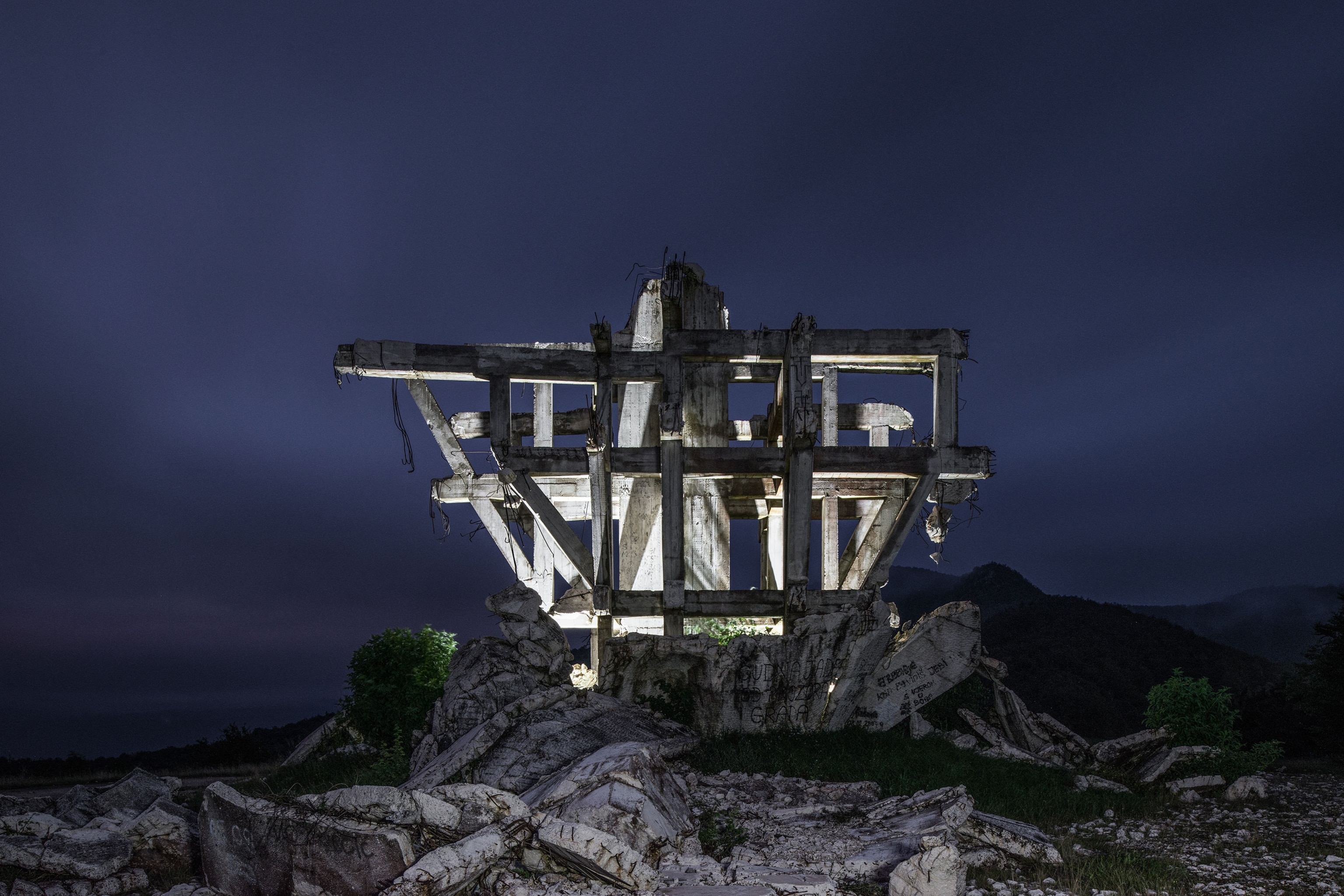 a monument on Mt. Makljen in Bosnia and Herzegovina