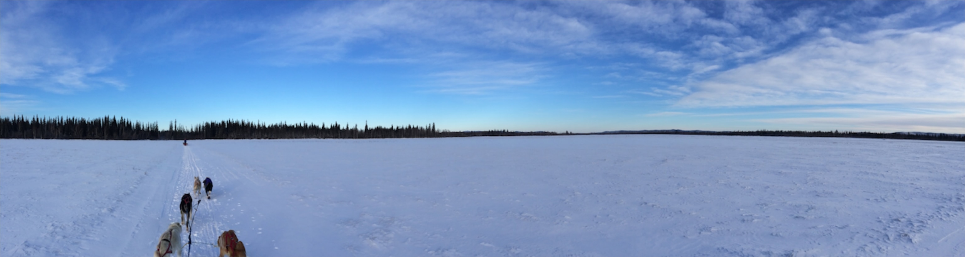 Crossing the frozen Mento Flats near Fairbanks, Alaska (Photo by Andrew Evans, National Geographic Travel)