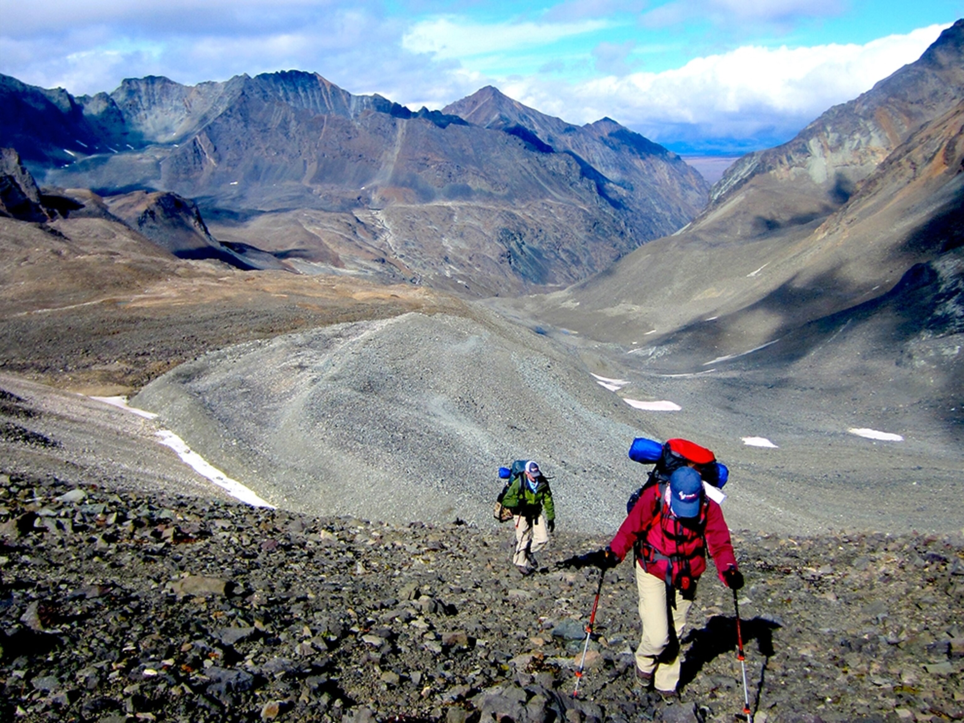 hikers in Lake Clark National Park in Alaska